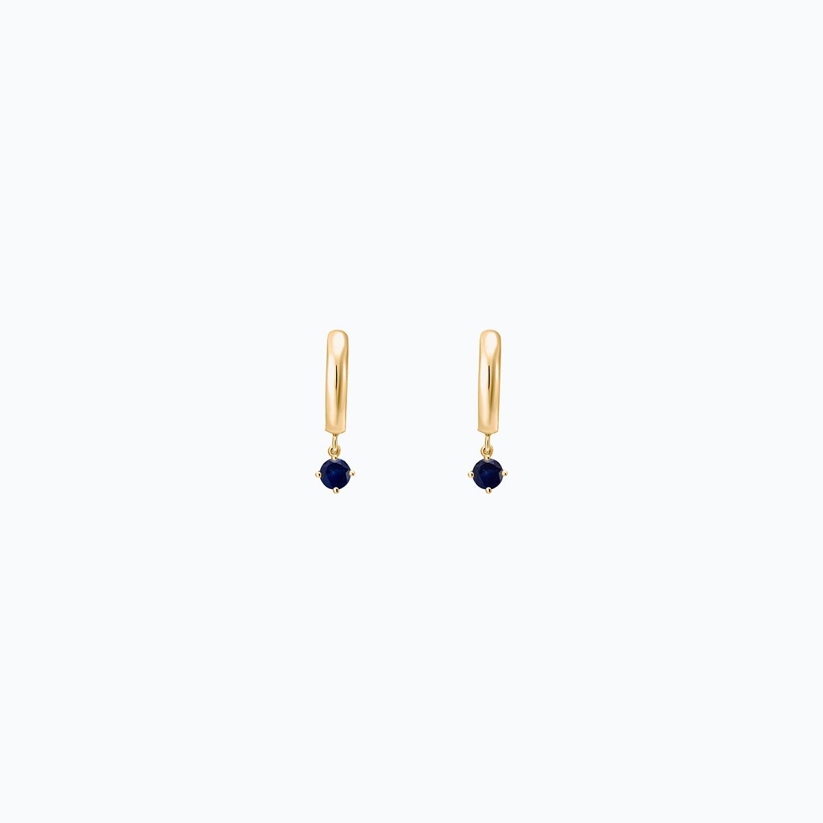 Créoles Yana Square Saphir 3.5 mm