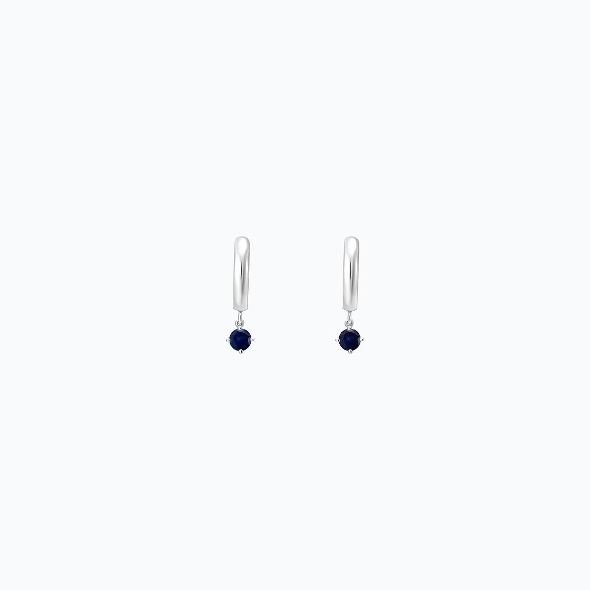 Créoles Yana Square Saphir 3.5 mm