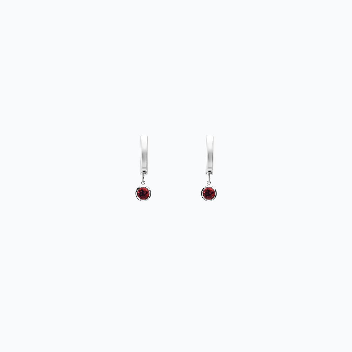 Créoles Lily Hoop Grenat 3.5 mm