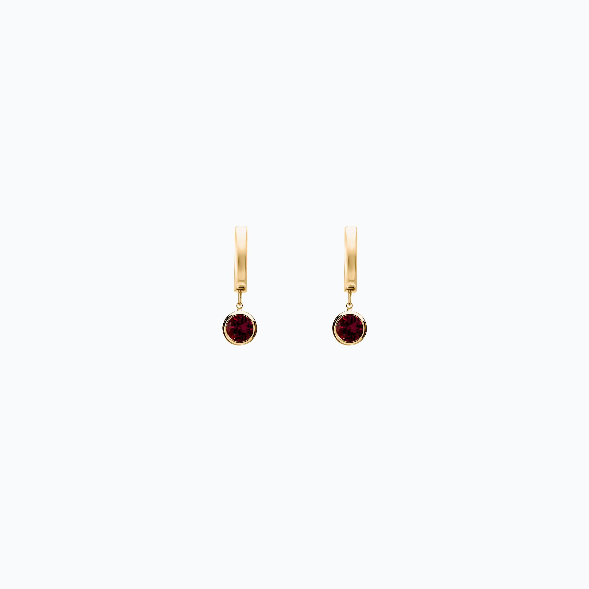 Créoles Lily Hoop Grenat 4.5 mm