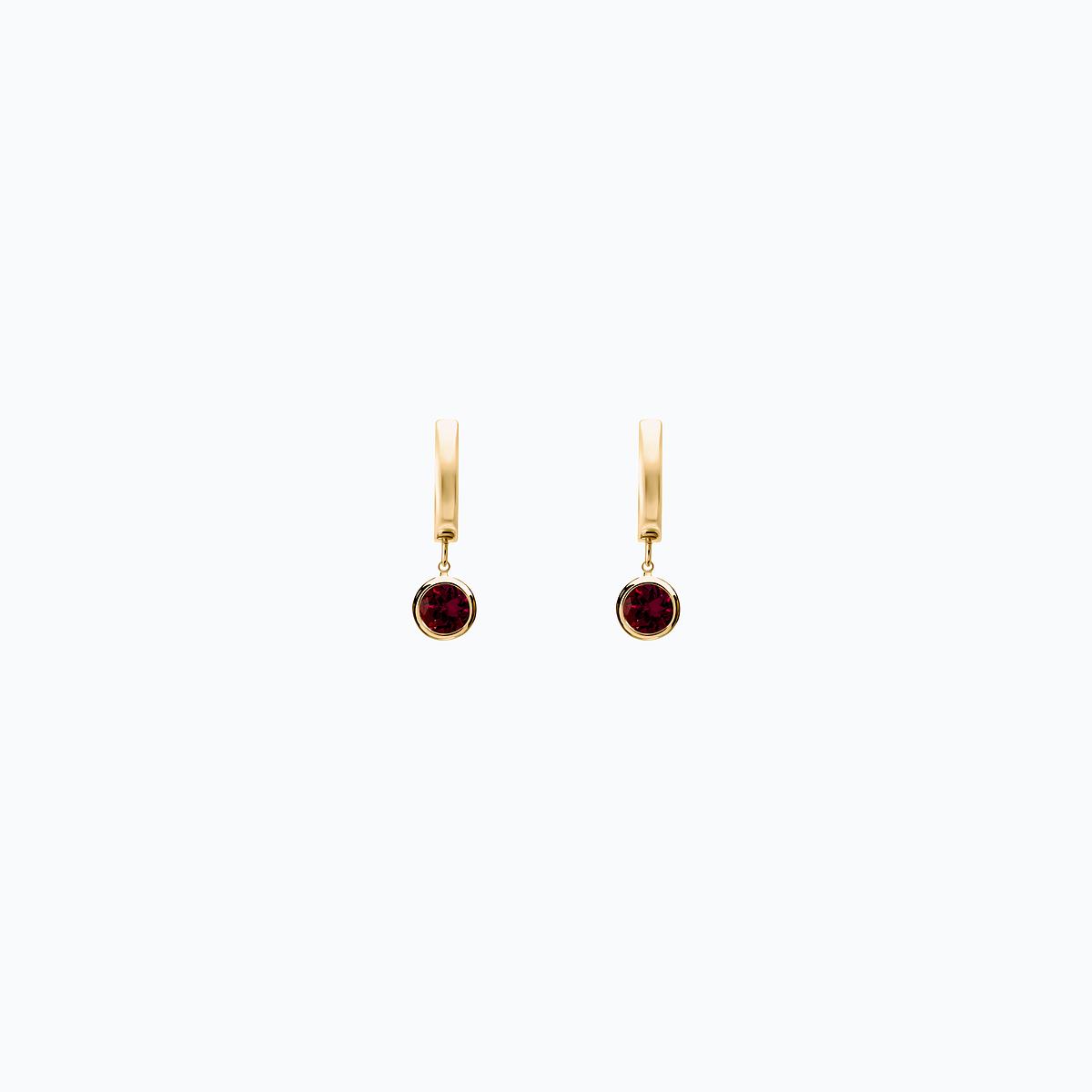 Créoles Lily Hoop Grenat 4.5 mm