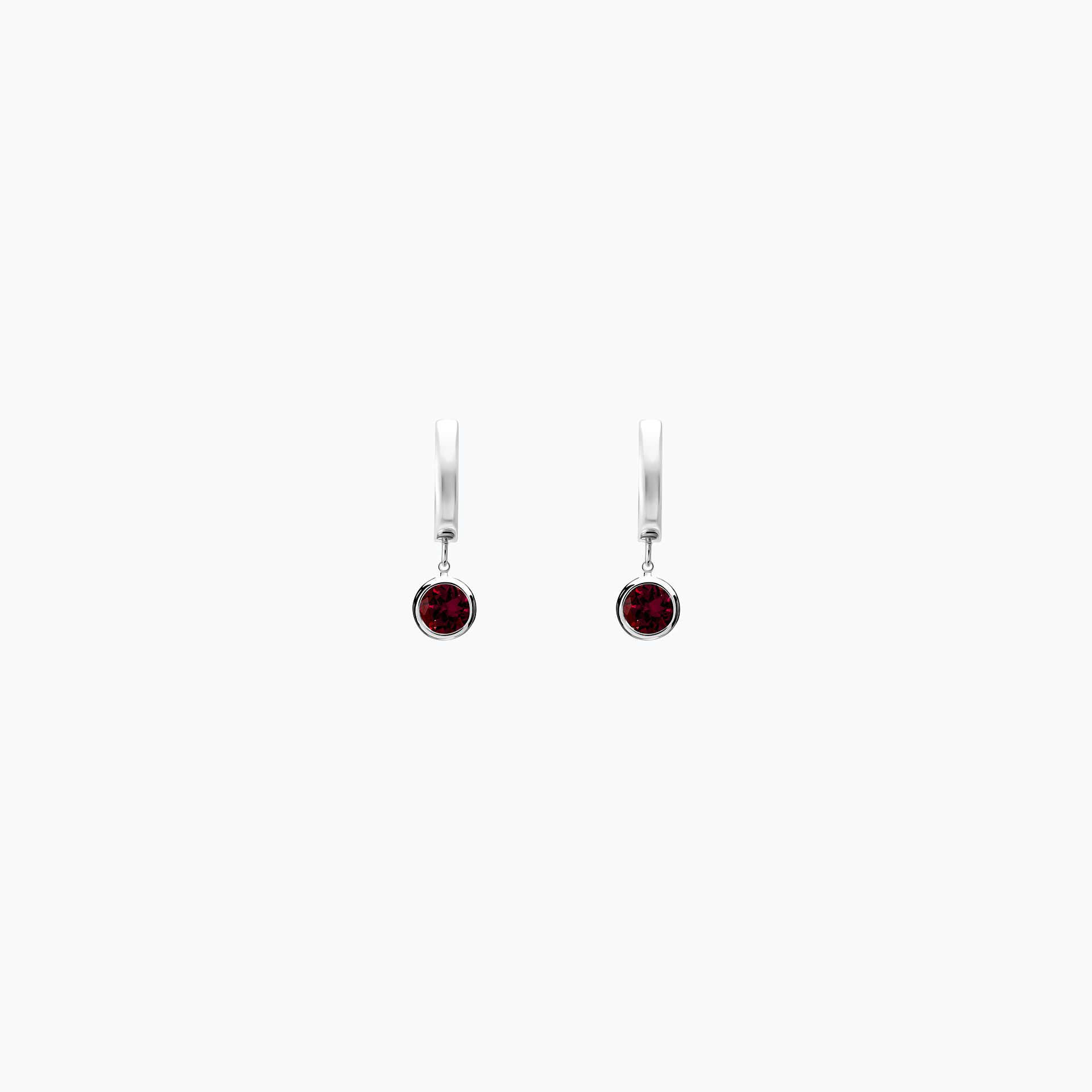 Créoles Lily Hoop Grenat 4.5 mm