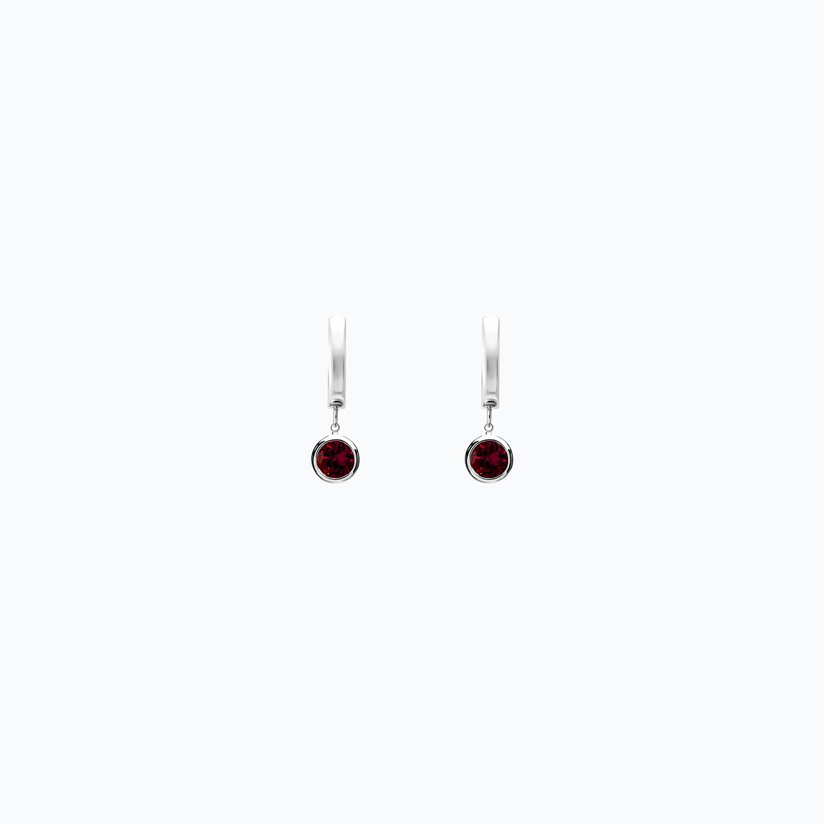 Créoles Lily Hoop Grenat 4.5 mm