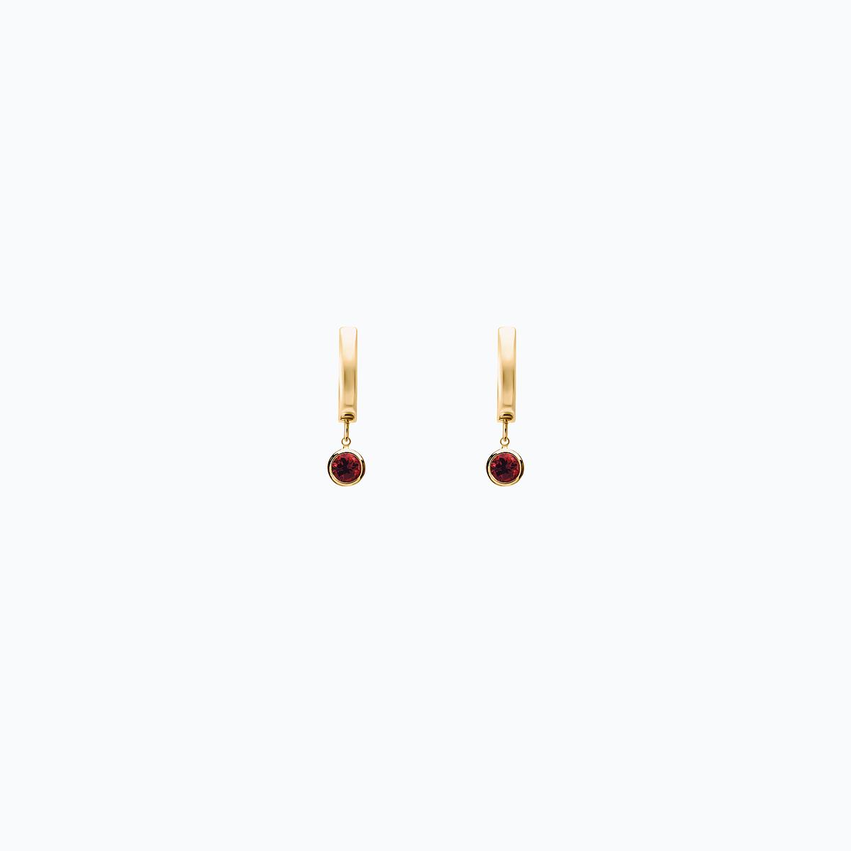 Créoles Lily Hoop Grenat 3.5 mm