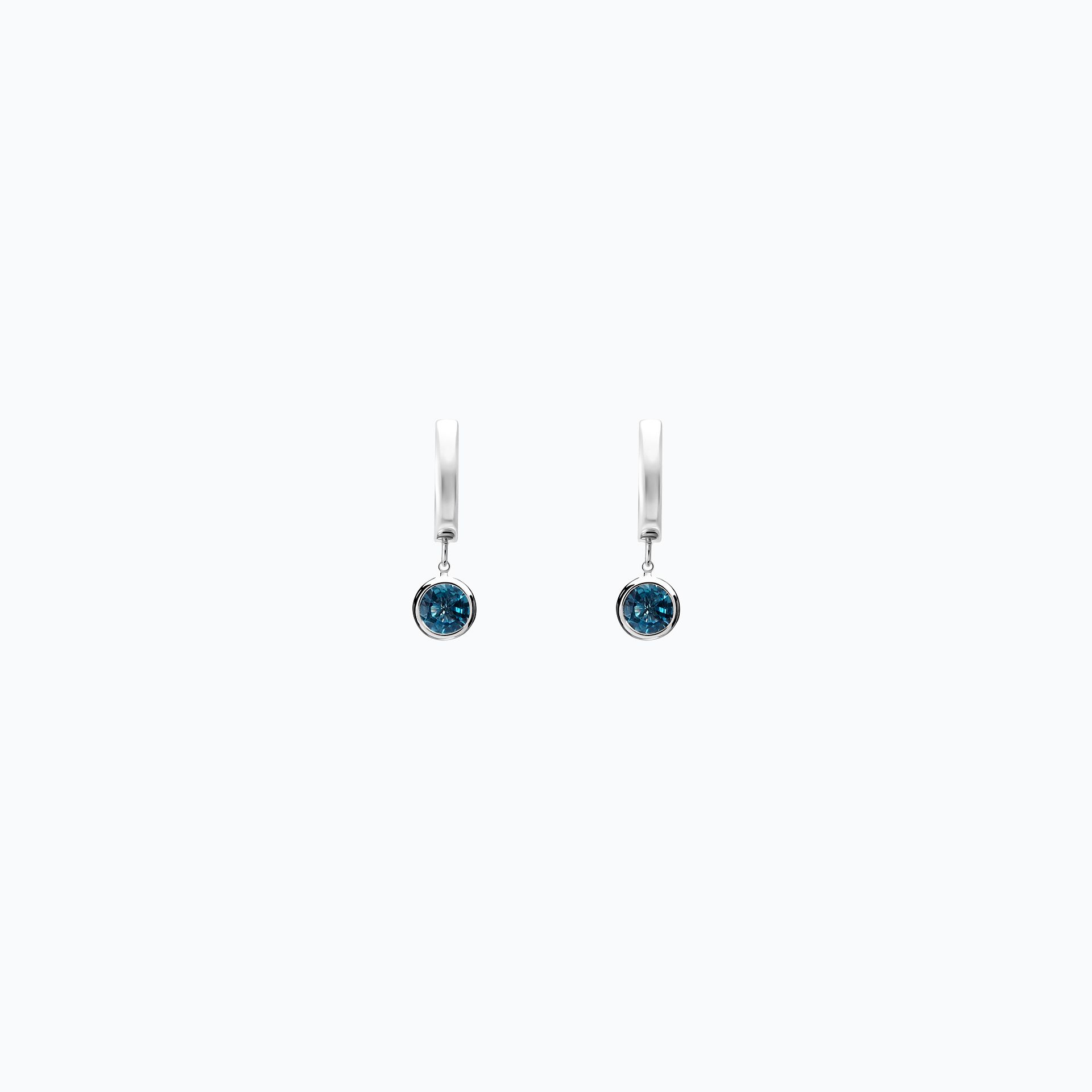 Créoles Lily Hoop Topaze Blue London 4.5 mm