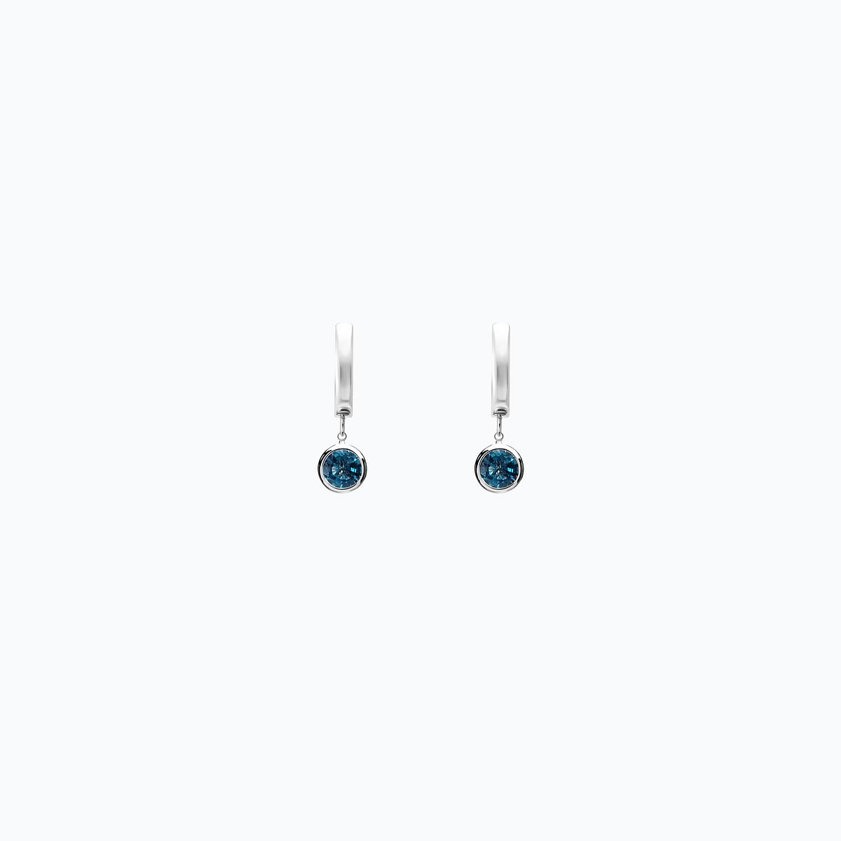Créoles Lily Hoop Topaze Blue London 4.5 mm