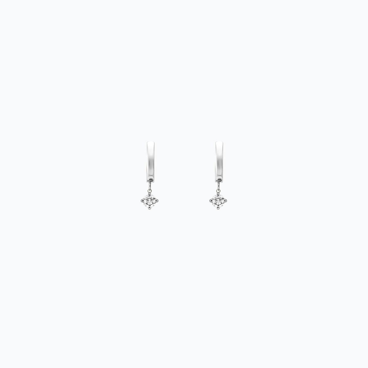 Créoles Lily Square Diamant 0.40 carat