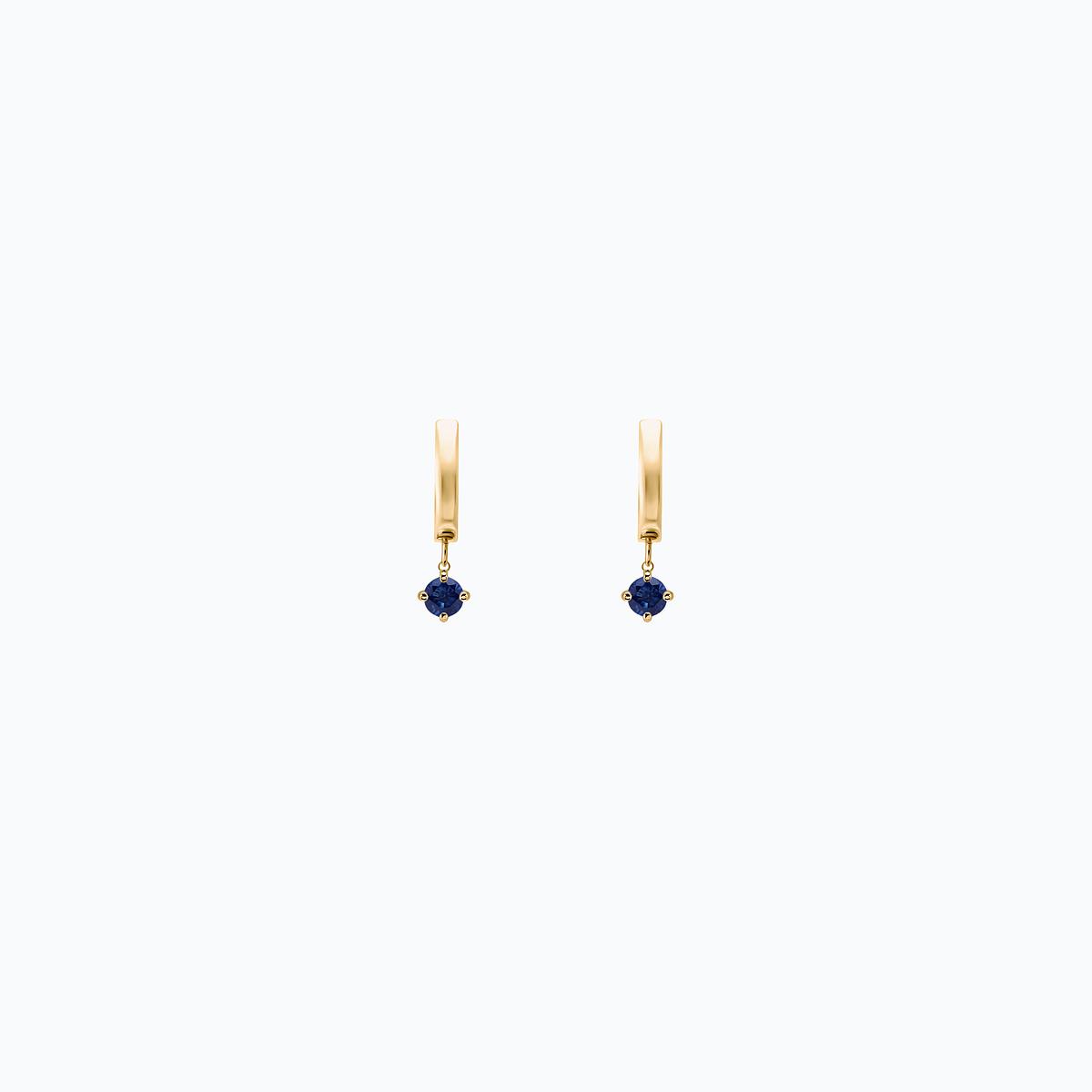 Créoles Lily Square Saphir 3.5 mm