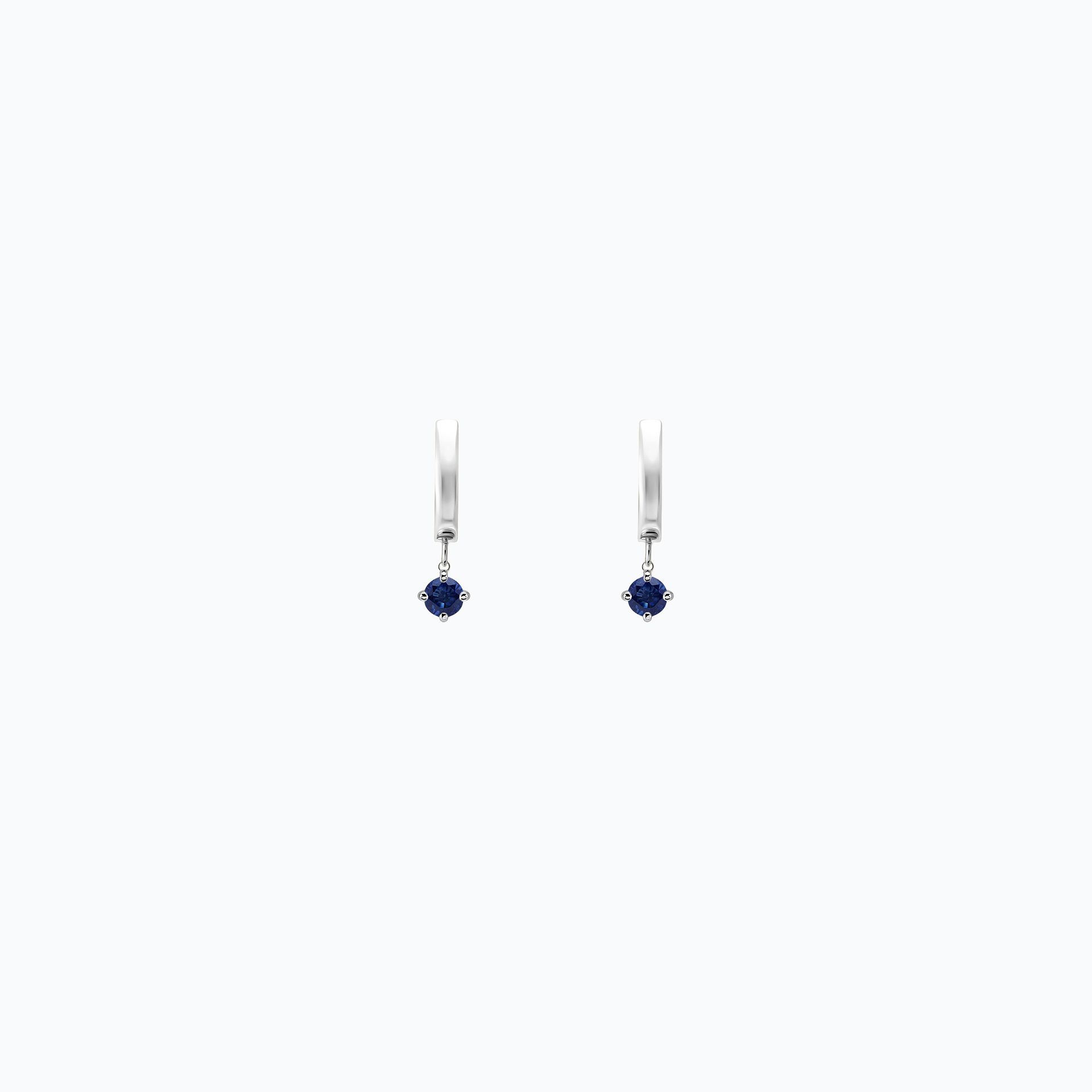 Créoles Lily Square Saphir 3.5 mm