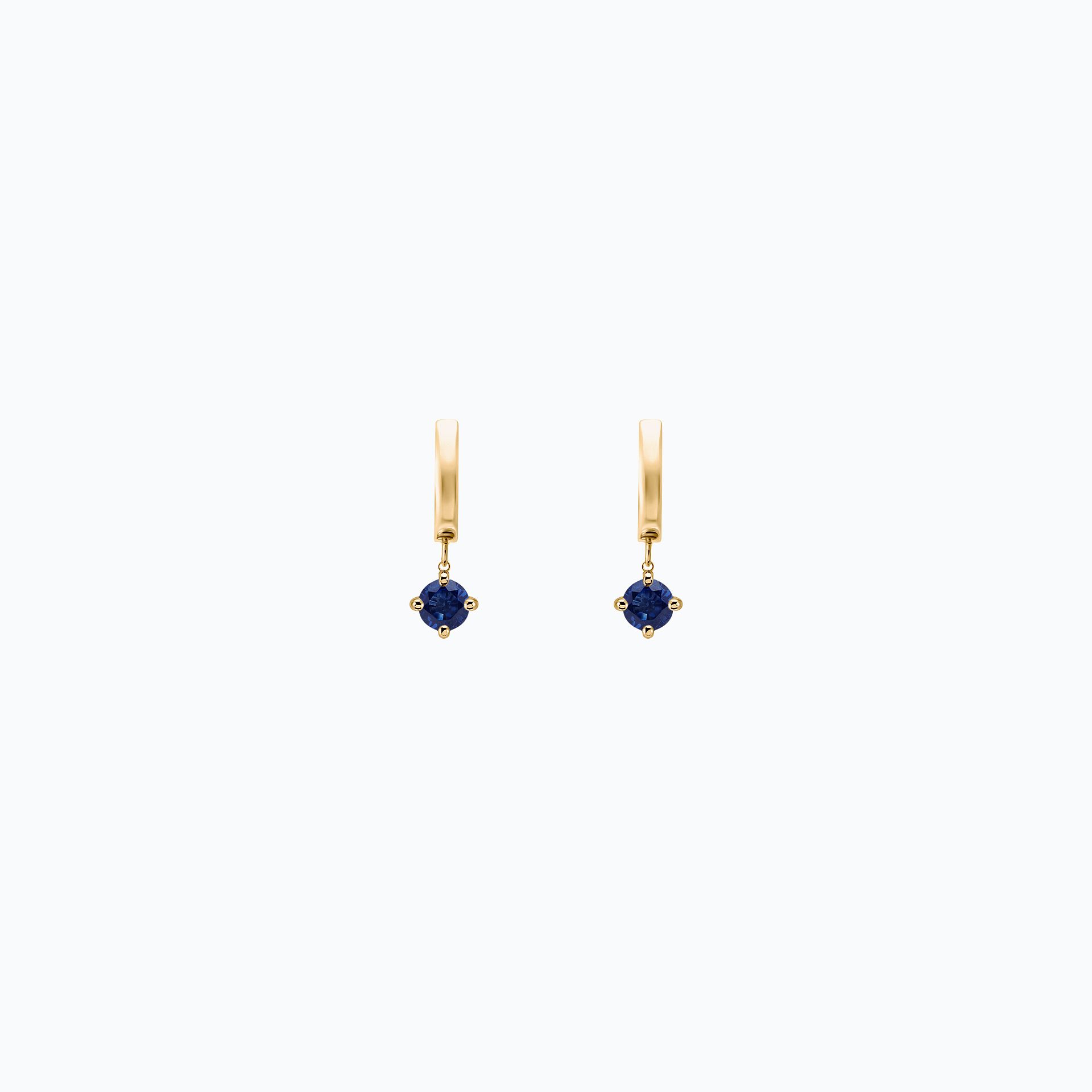 Créoles Lily Square Saphir 4.5 mm