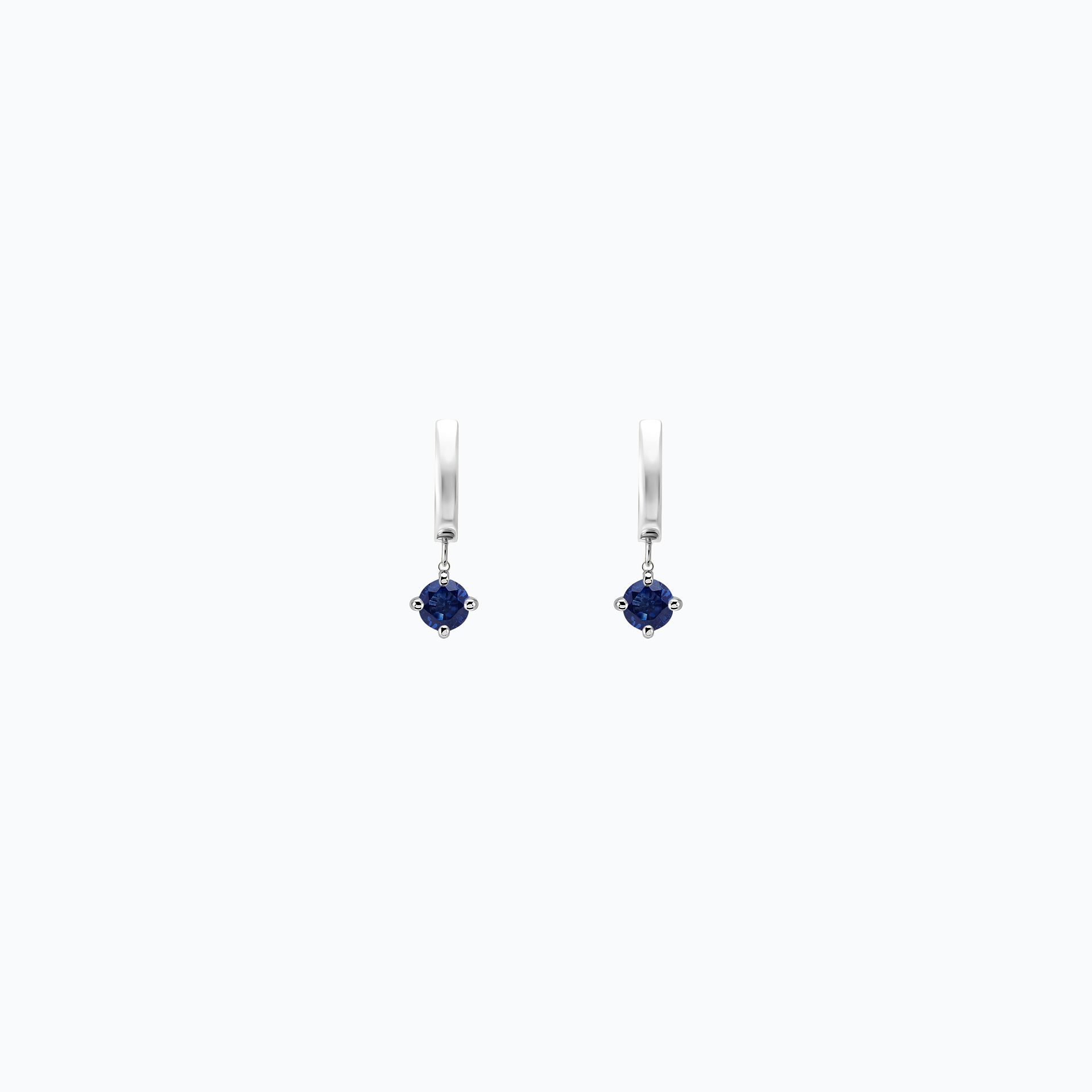 Créoles Lily Square Saphir 4.5 mm