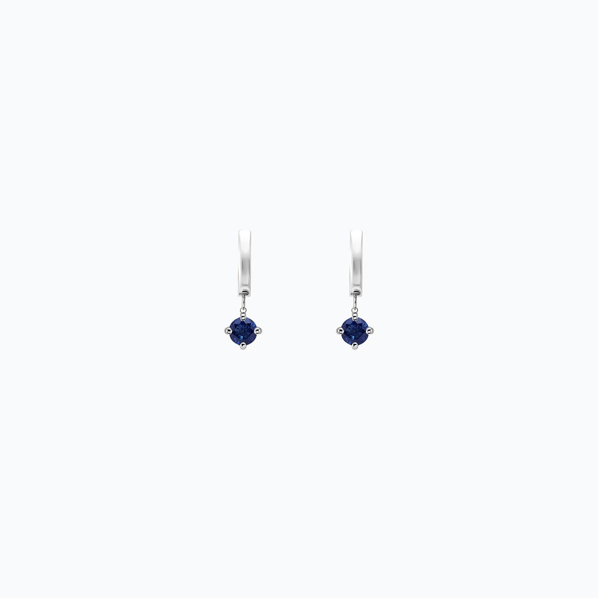 Créoles Lily Square Saphir 4.5 mm