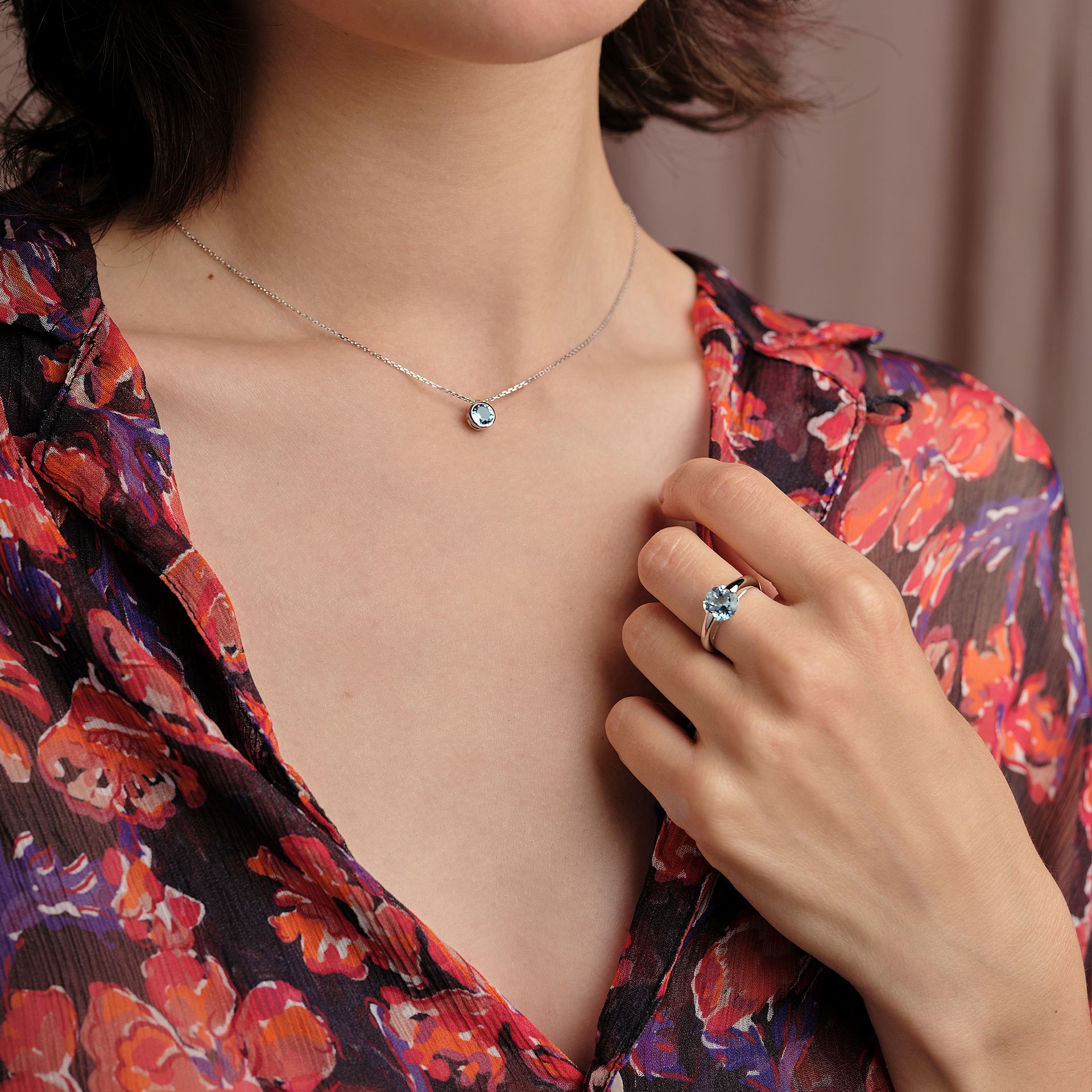 Bague Nymphéa Aigue-marine