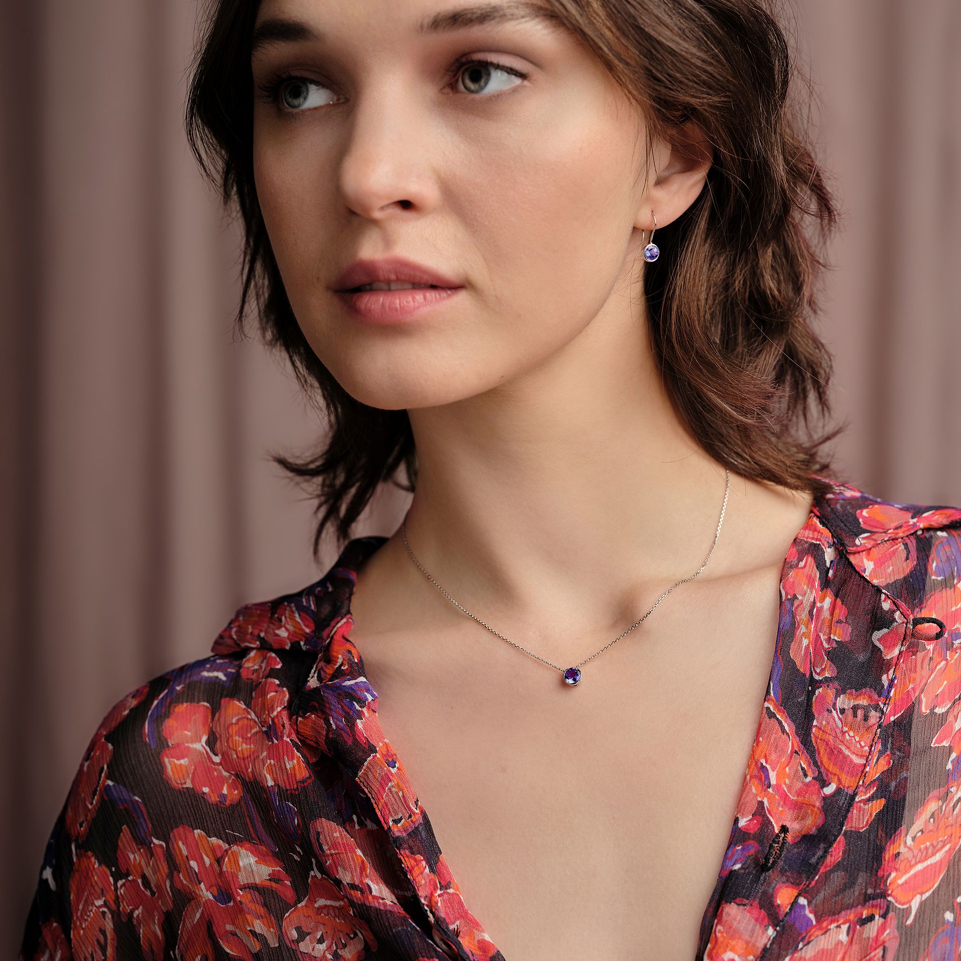 Collier Nymphéa Tanzanite