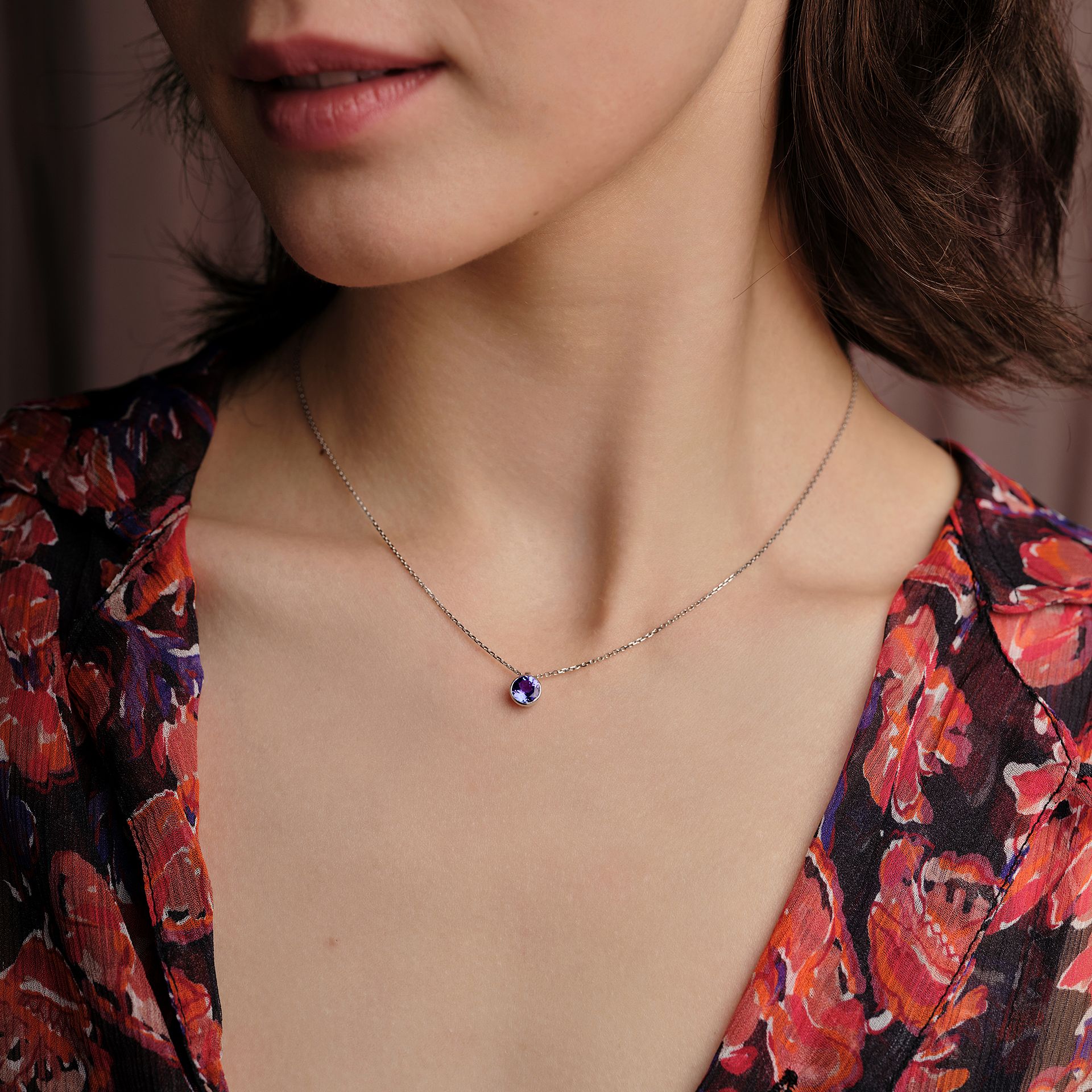 Collier Nymphéa Tanzanite