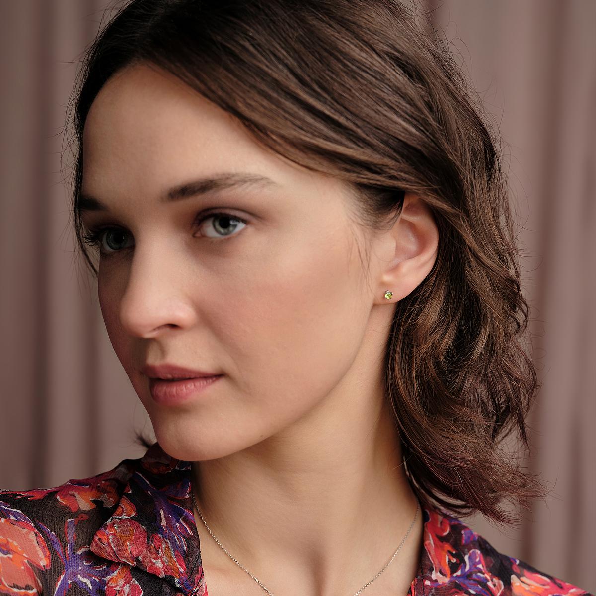 Boucles Alva Peridot 3.5 mm