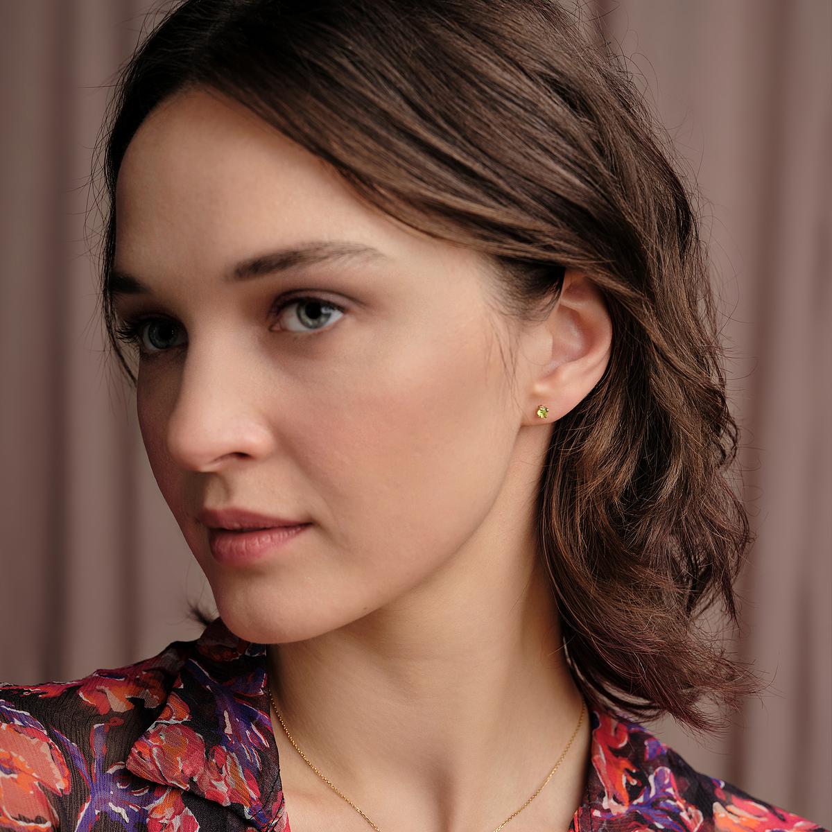 Boucles Alva Peridot 3.5 mm