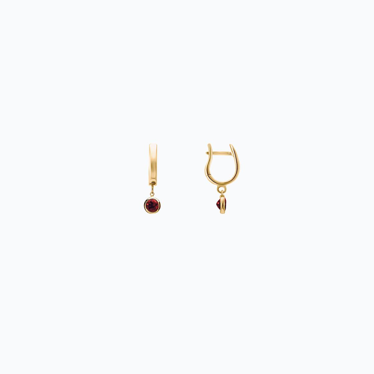 Créoles Lily Hoop Grenat 3.5 mm