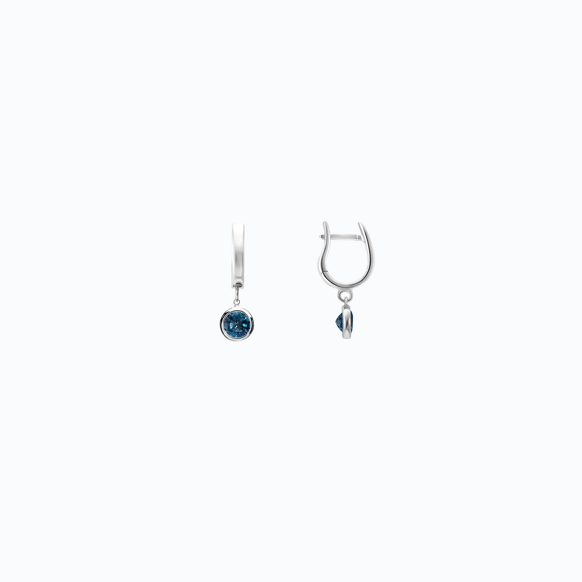 Créoles Lily Hoop Topaze Blue London 4.5 mm