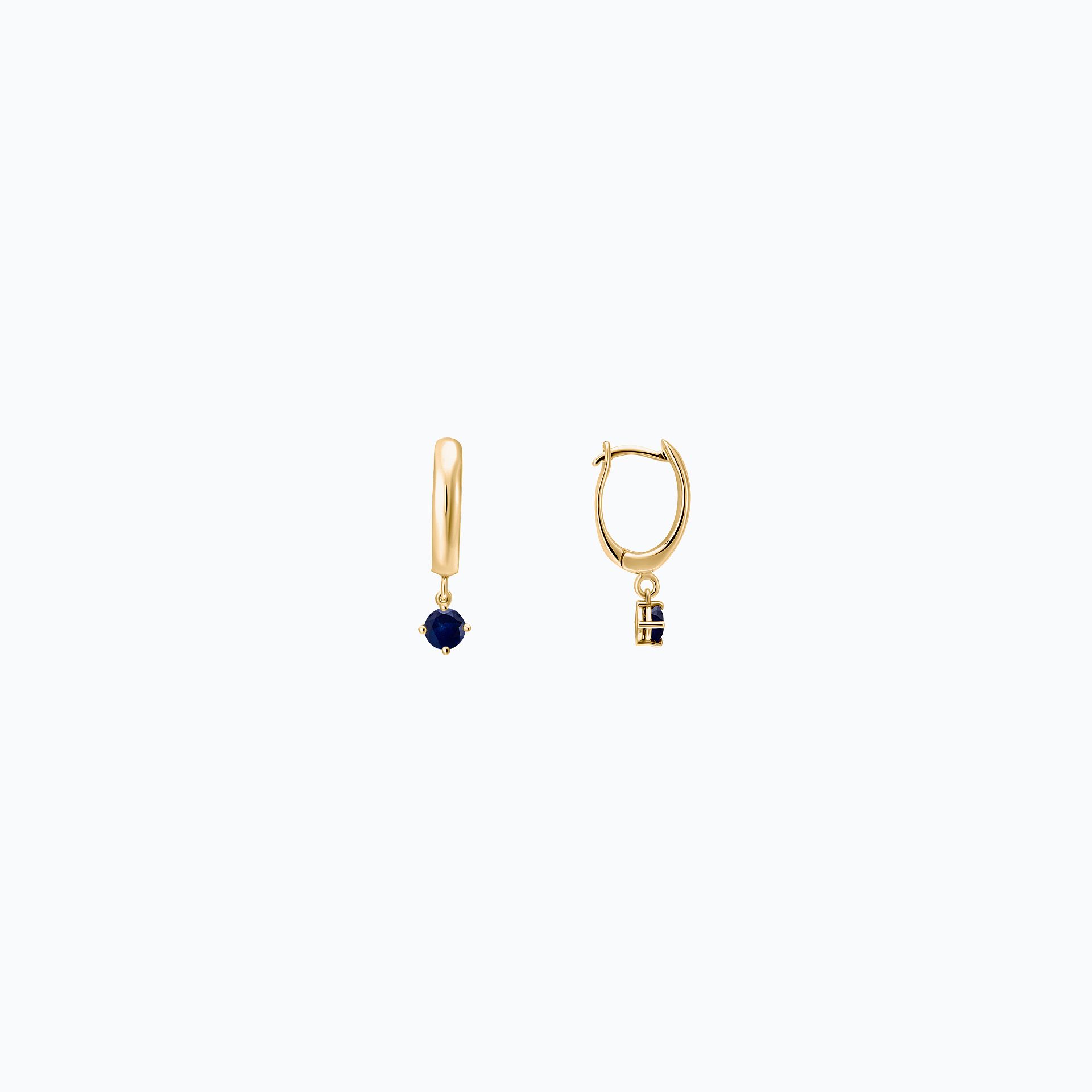 Créoles Yana Square Saphir 3.5 mm
