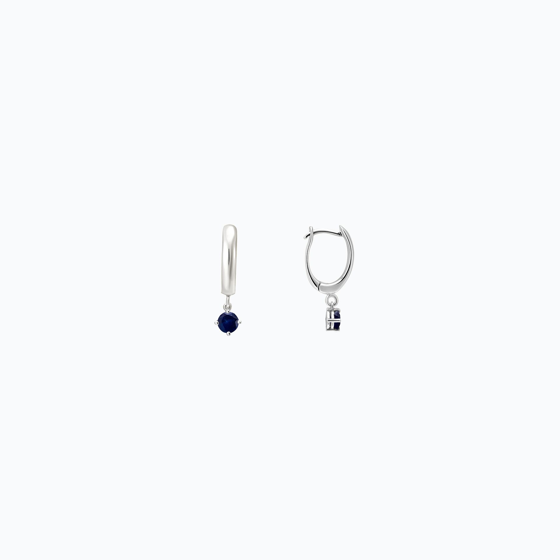 Créoles Yana Square Saphir 3.5 mm