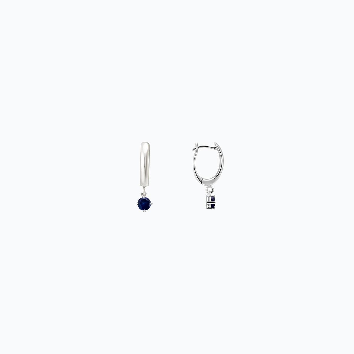 Créoles Yana Square Saphir 3.5 mm