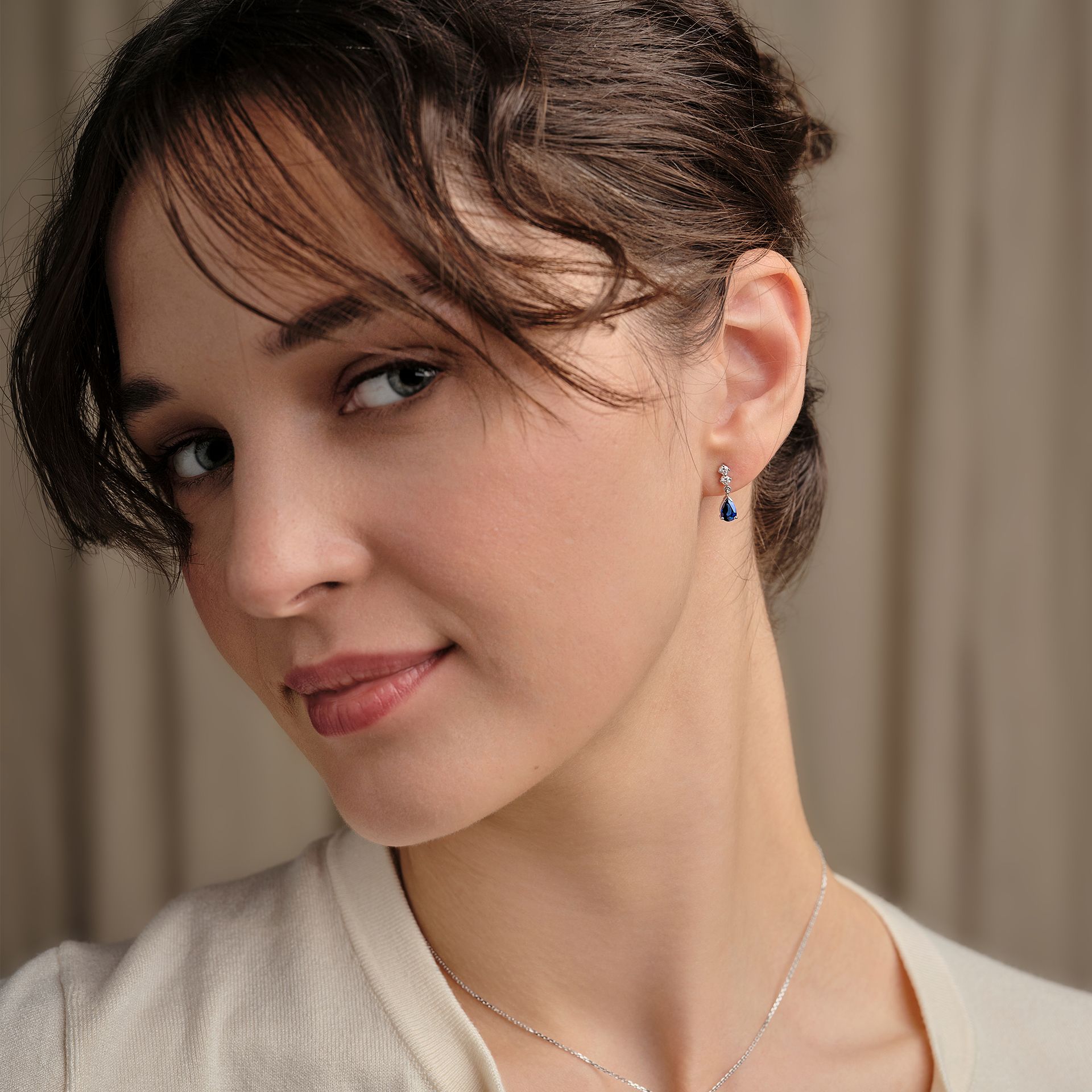 Boucles Paquita Saphir