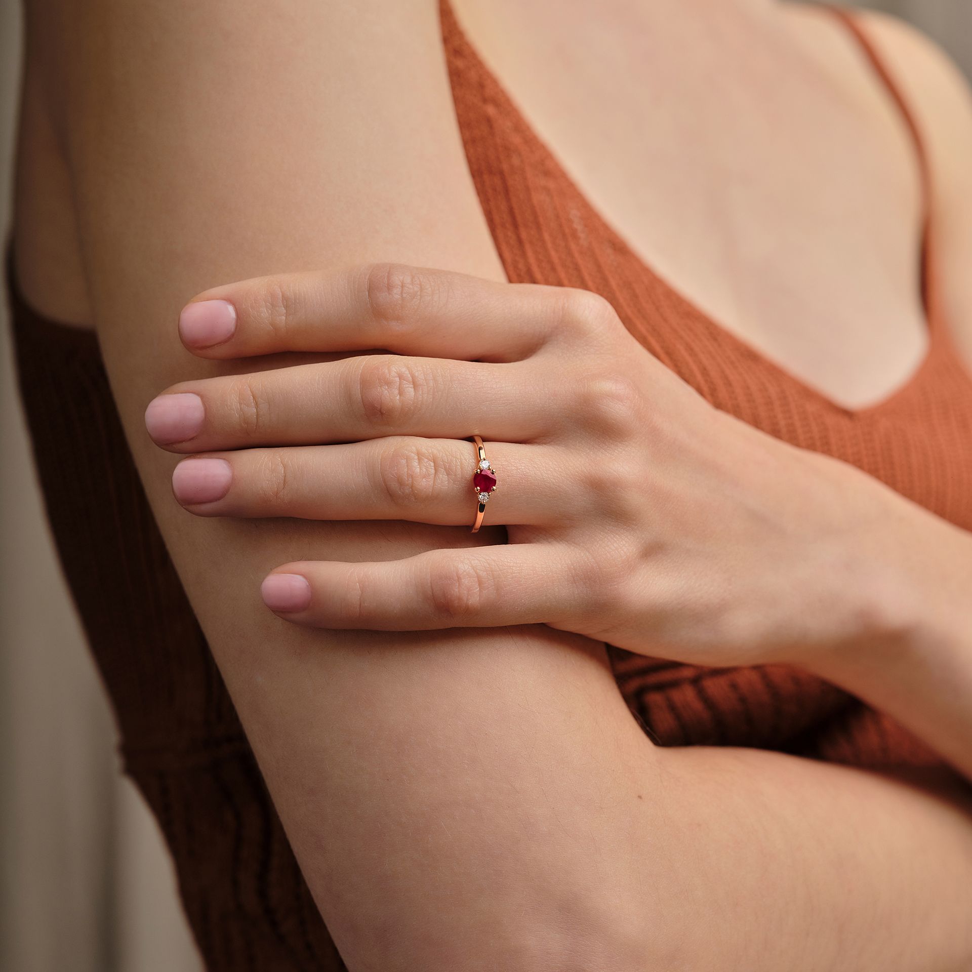Solitaire Lolly Rubis 4.5 mm
