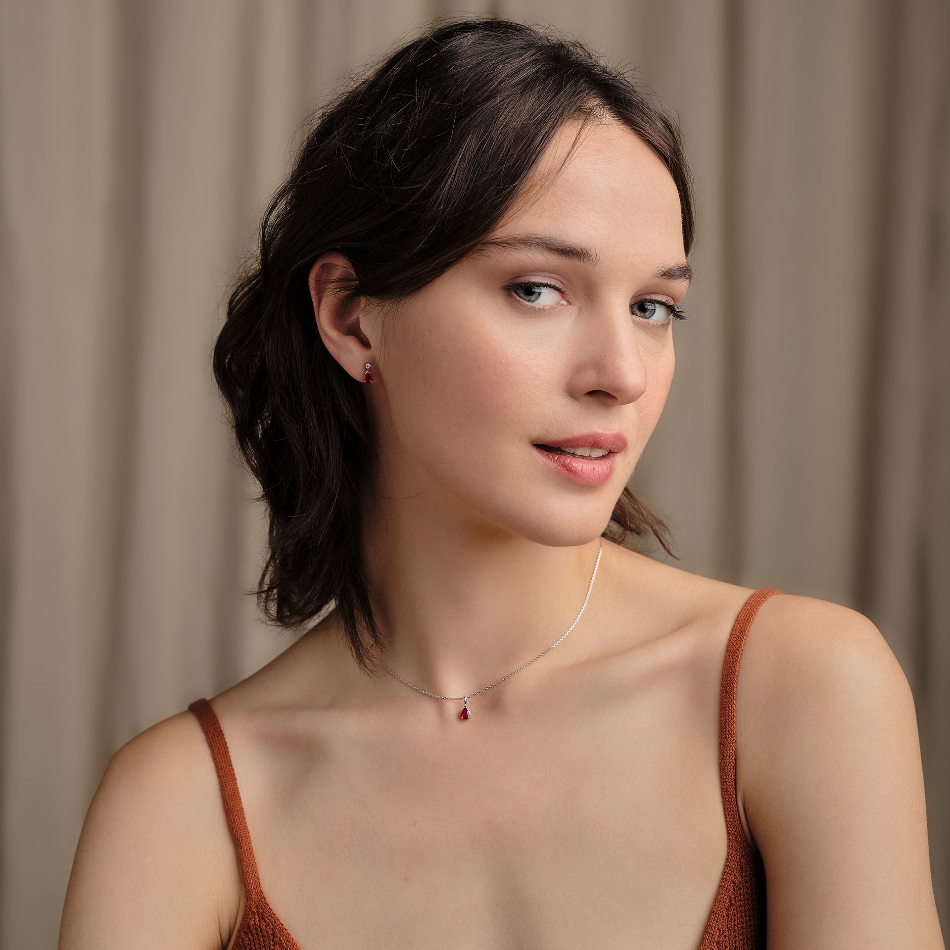 Boucles Tosca Rubis