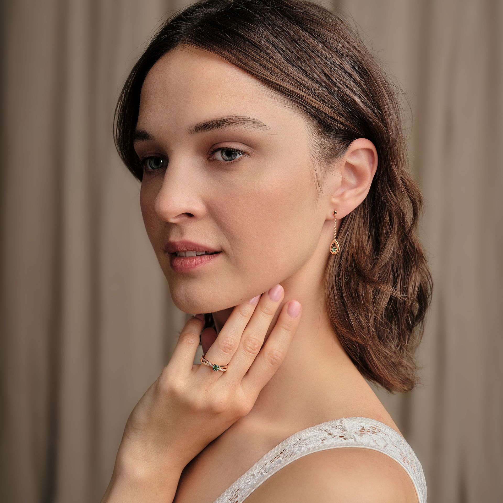 Pendants Jasmin Saphir Vert