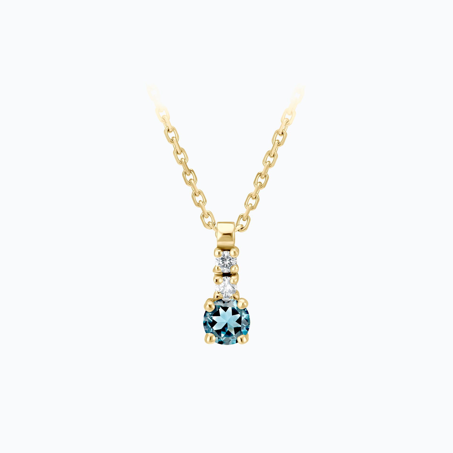 Collier Cosmos Aigue-Marine