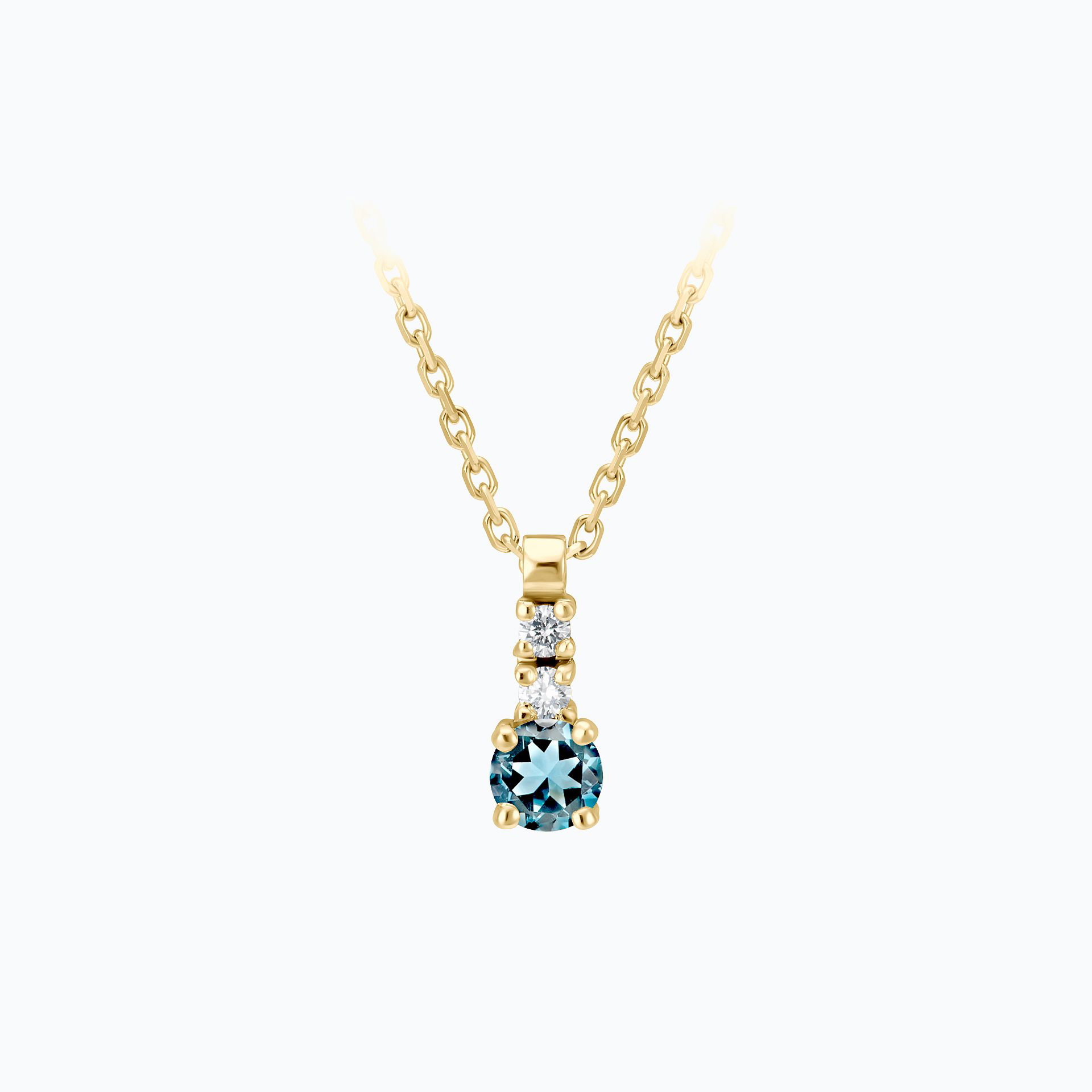 Collier Cosmos Aigue-Marine