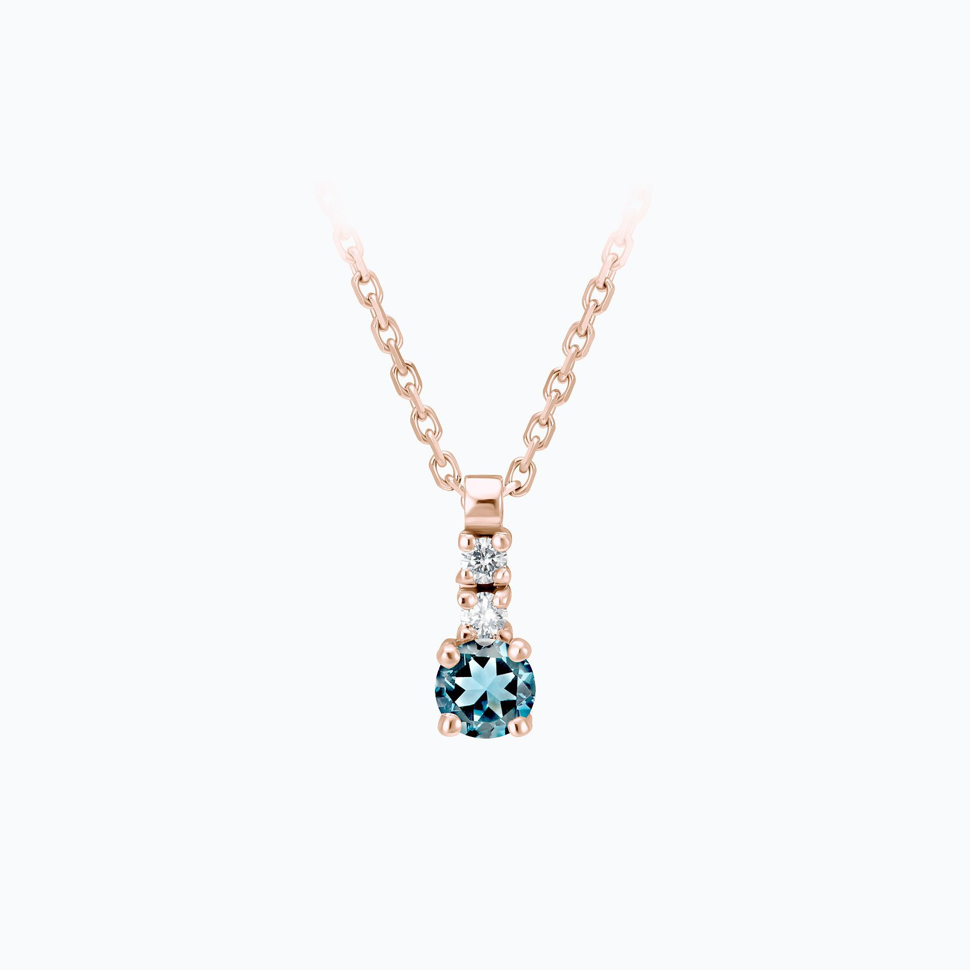 Collier Cosmos Aigue-Marine