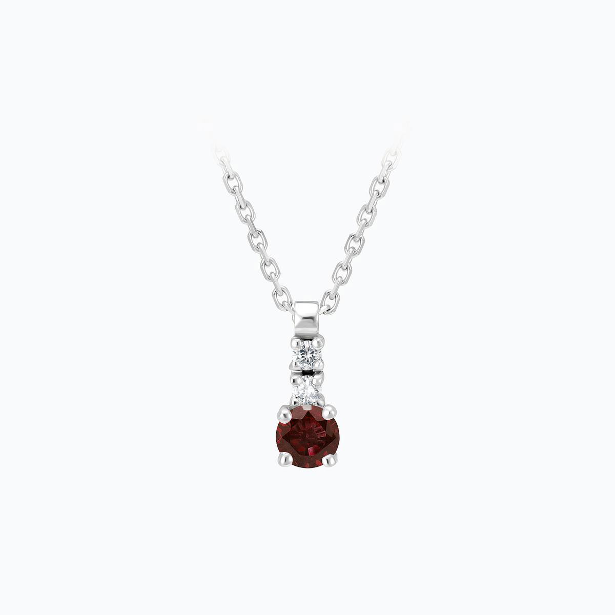 Collier Cosmos Grenat
