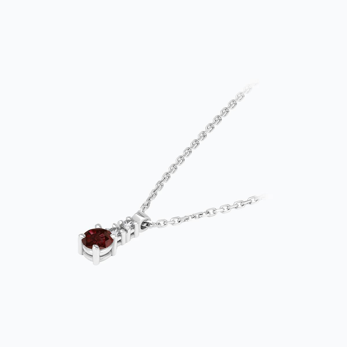 Collier Cosmos Grenat