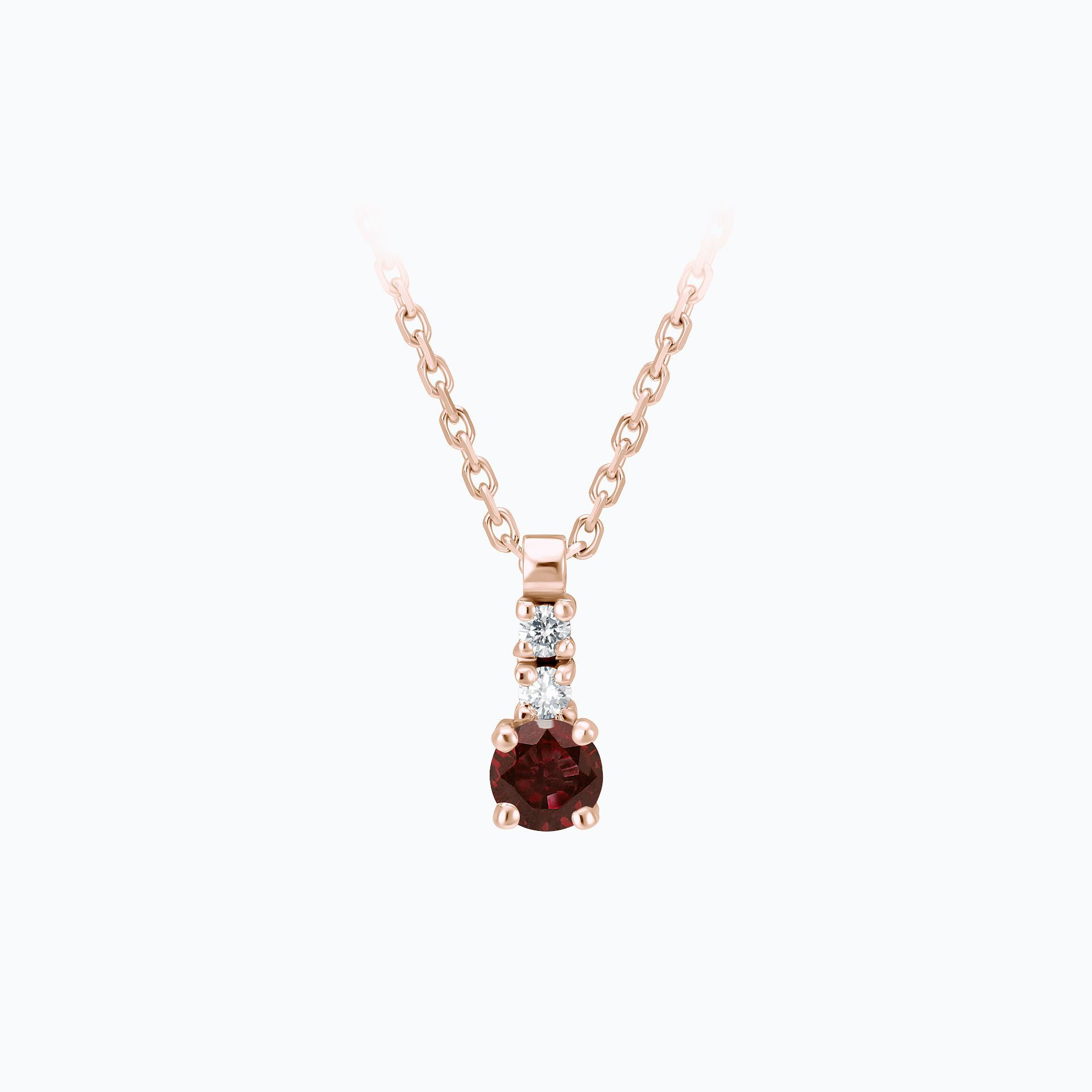 Collier Cosmos Grenat