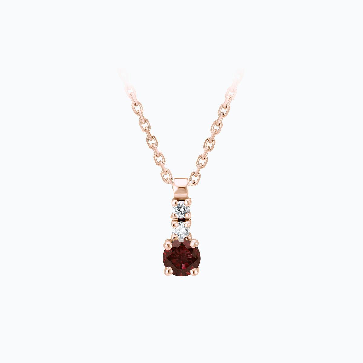 Collier Cosmos Grenat