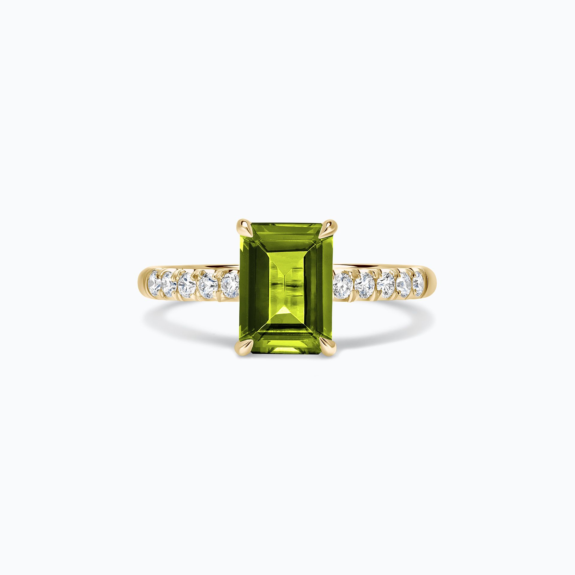 Solitaire Pavé Réglisse Péridot