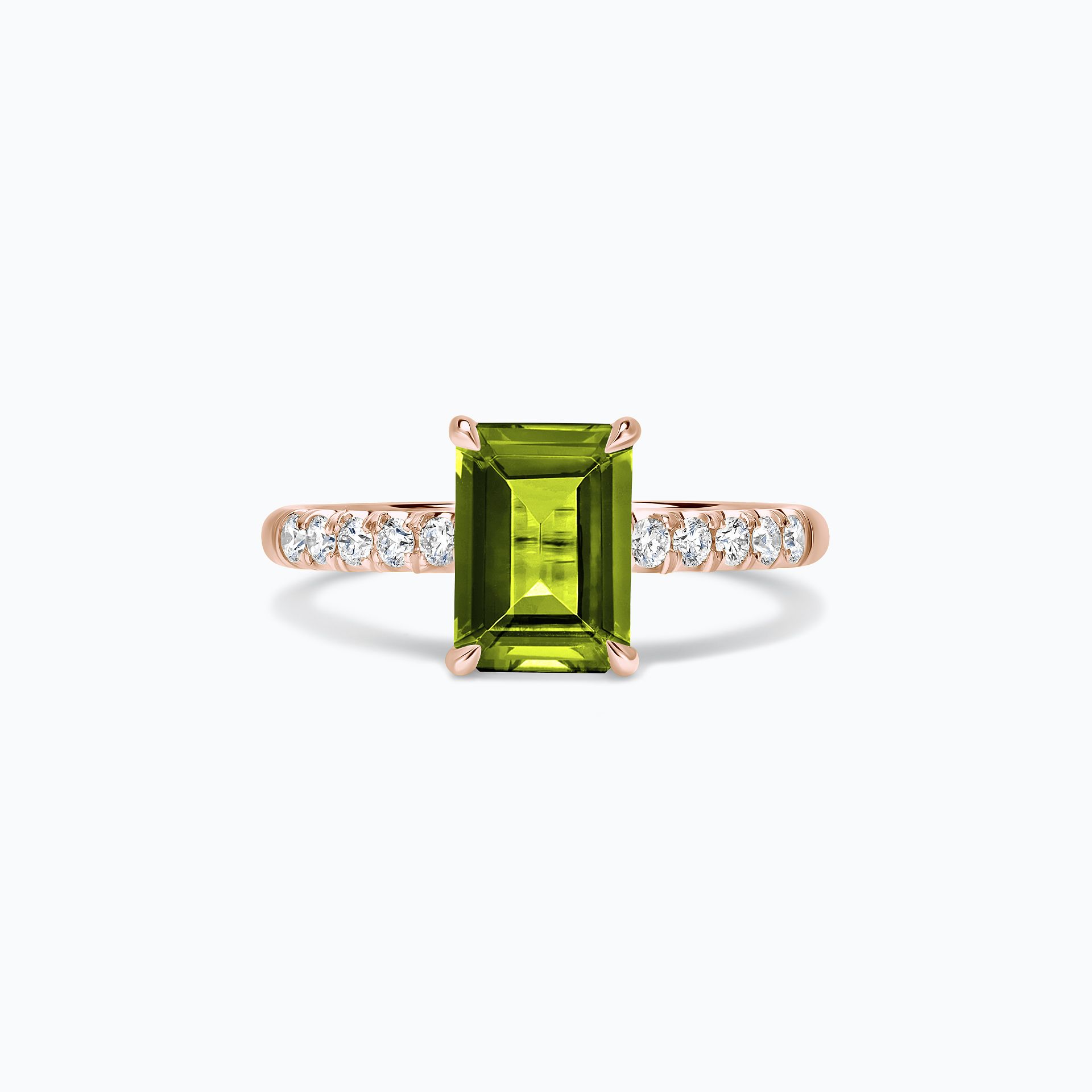 Solitaire Pavé Réglisse Péridot