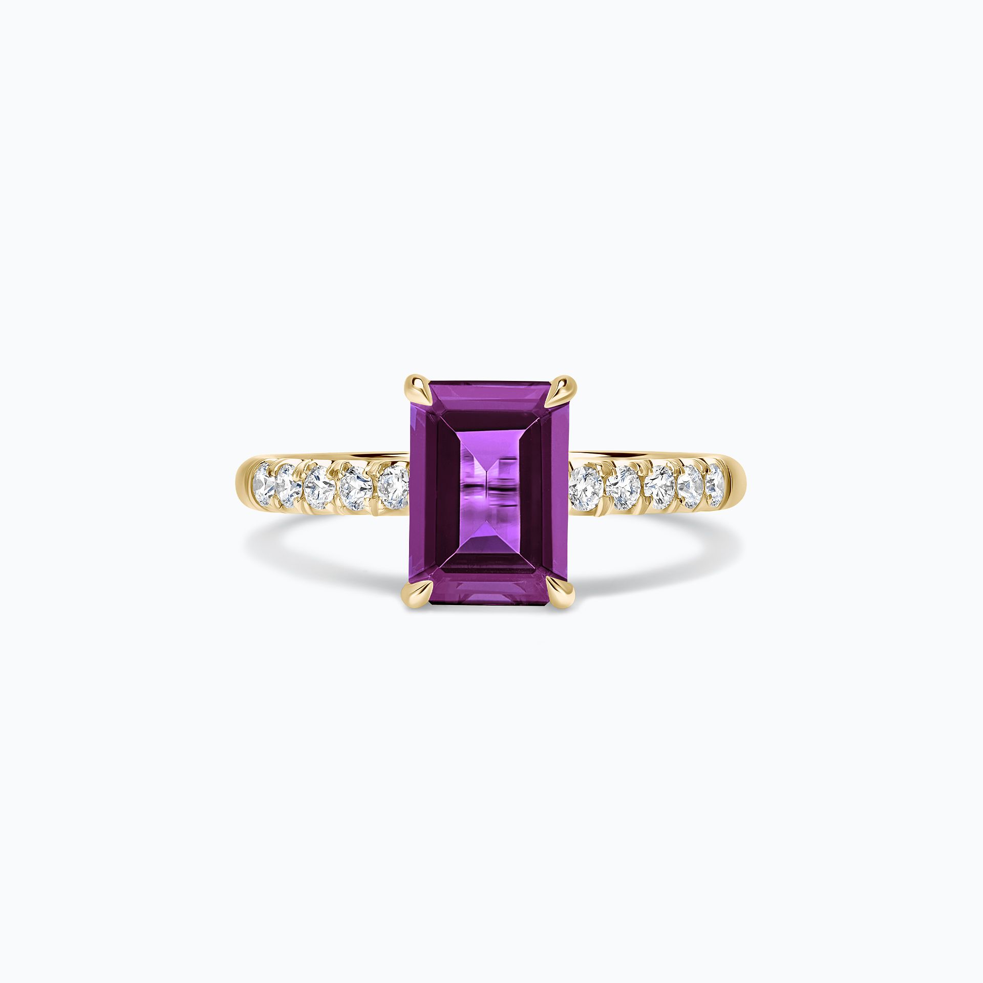 Solitaire Pavé Réglisse Améthyste