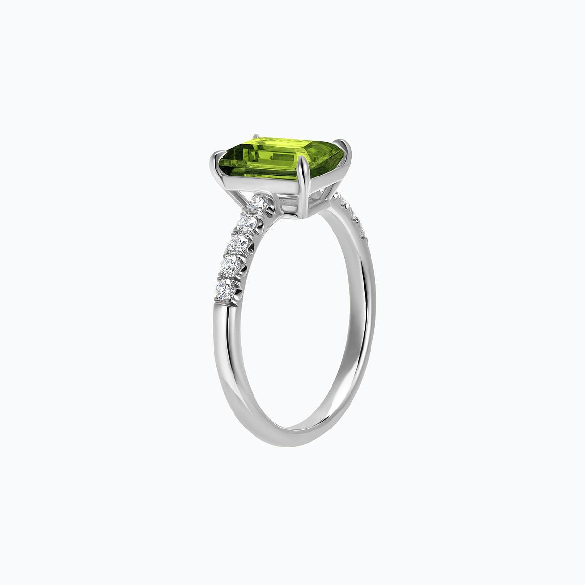 Solitaire Pavé Réglisse Péridot