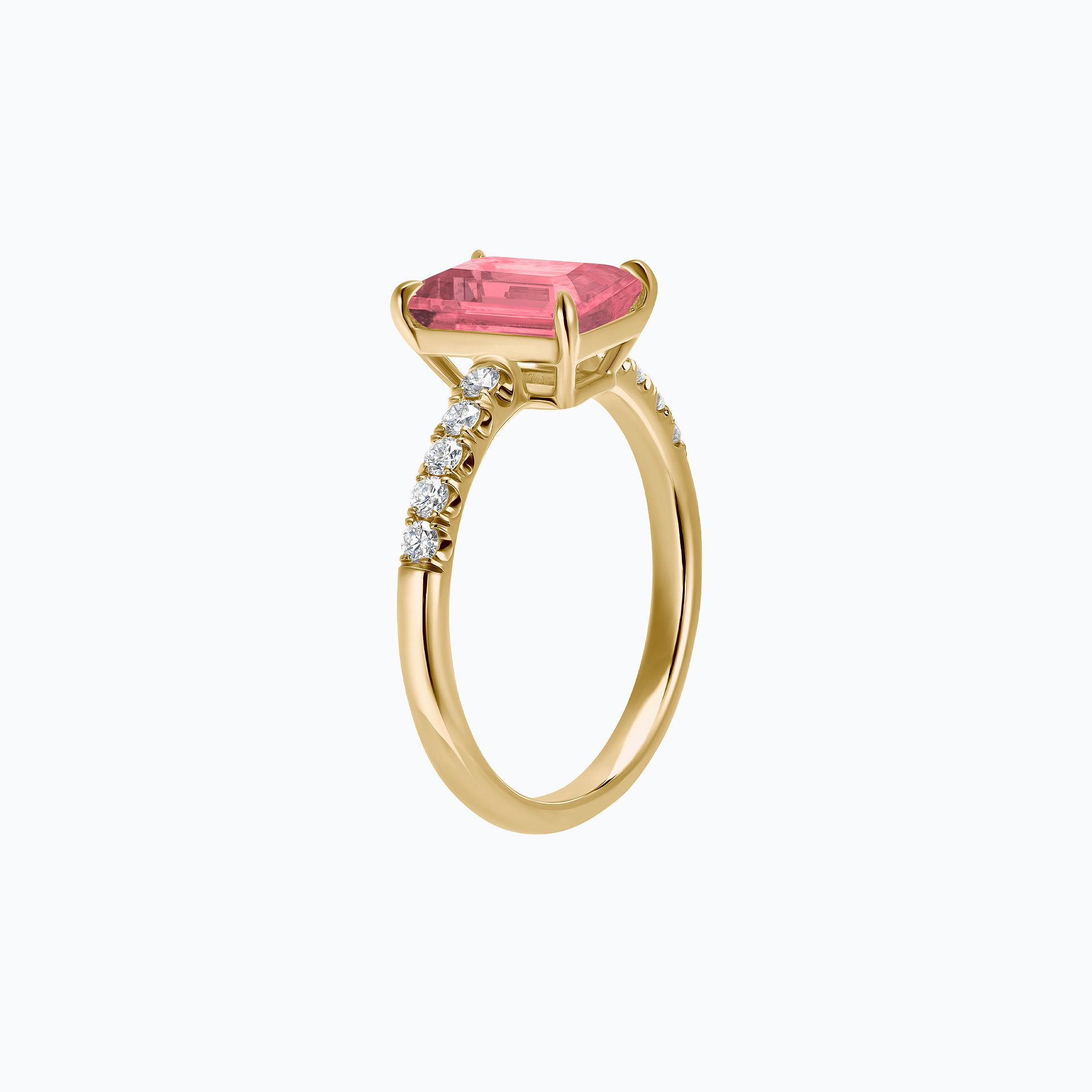 Solitaire Pavé Réglisse Tourmaline
