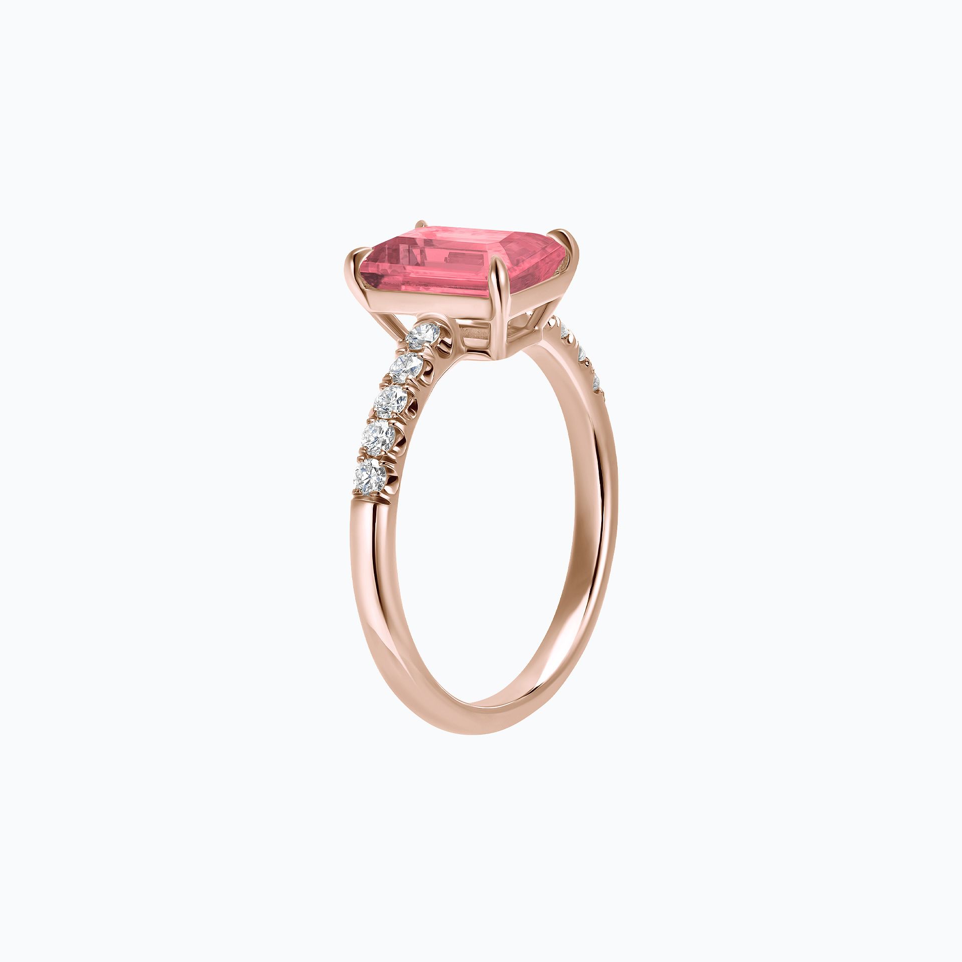 Solitaire Pavé Réglisse Tourmaline