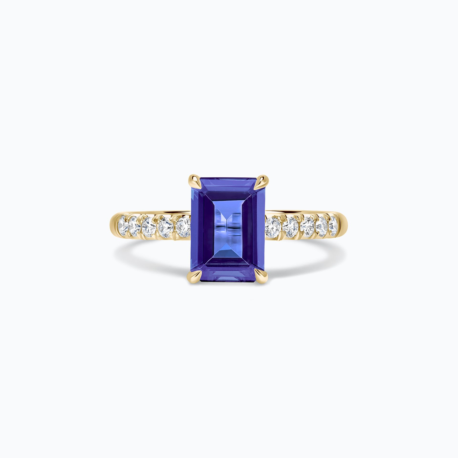 Solitaire Pavé Réglisse Tanzanite