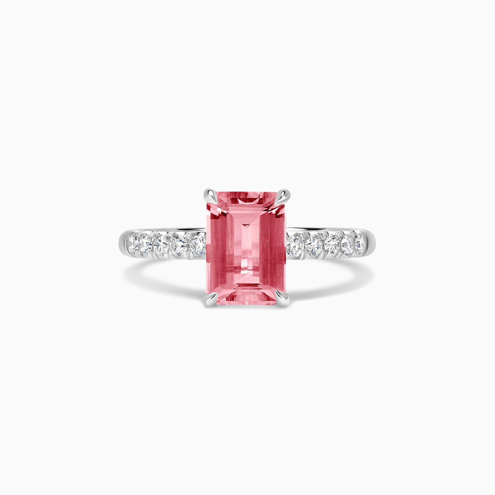Solitaire Pavé Réglisse Tourmaline