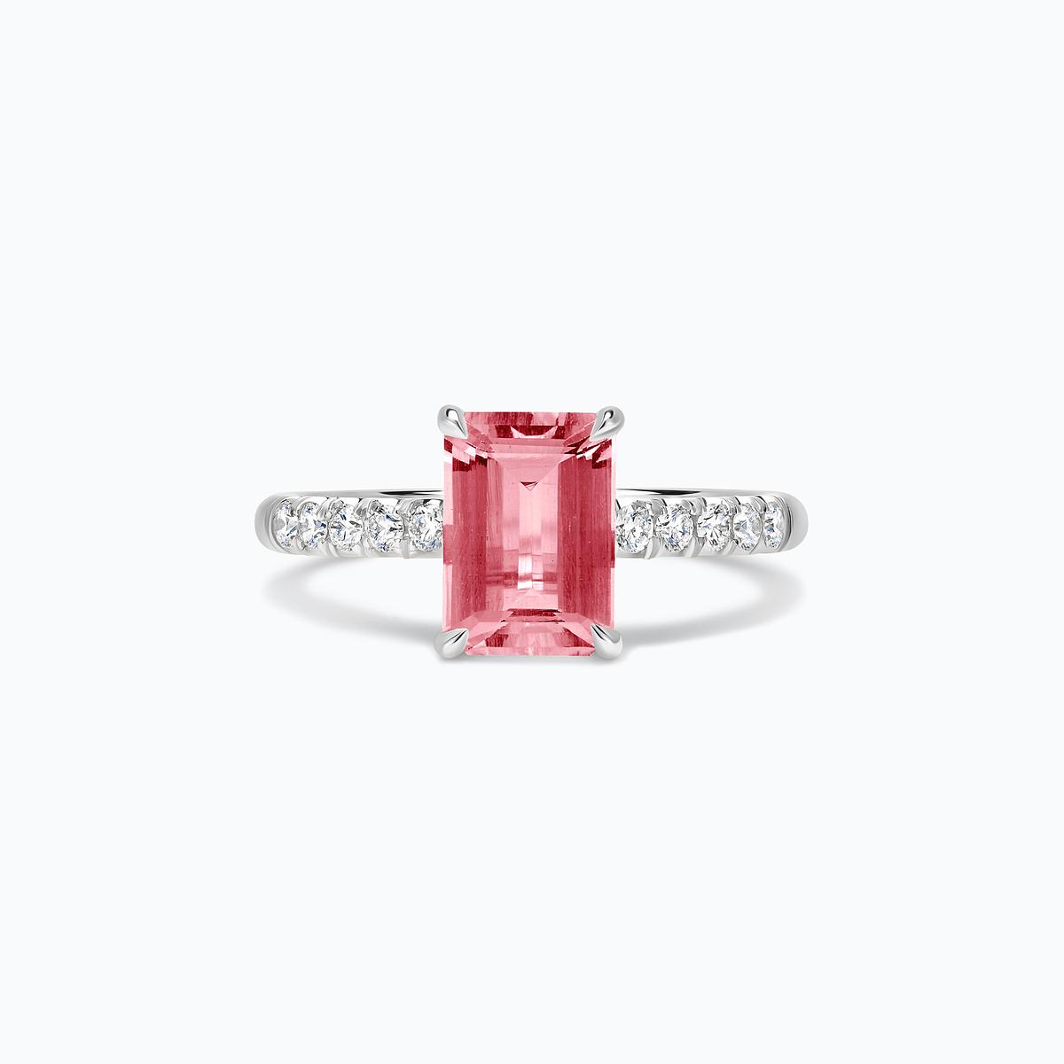 Solitaire Pavé Réglisse Tourmaline