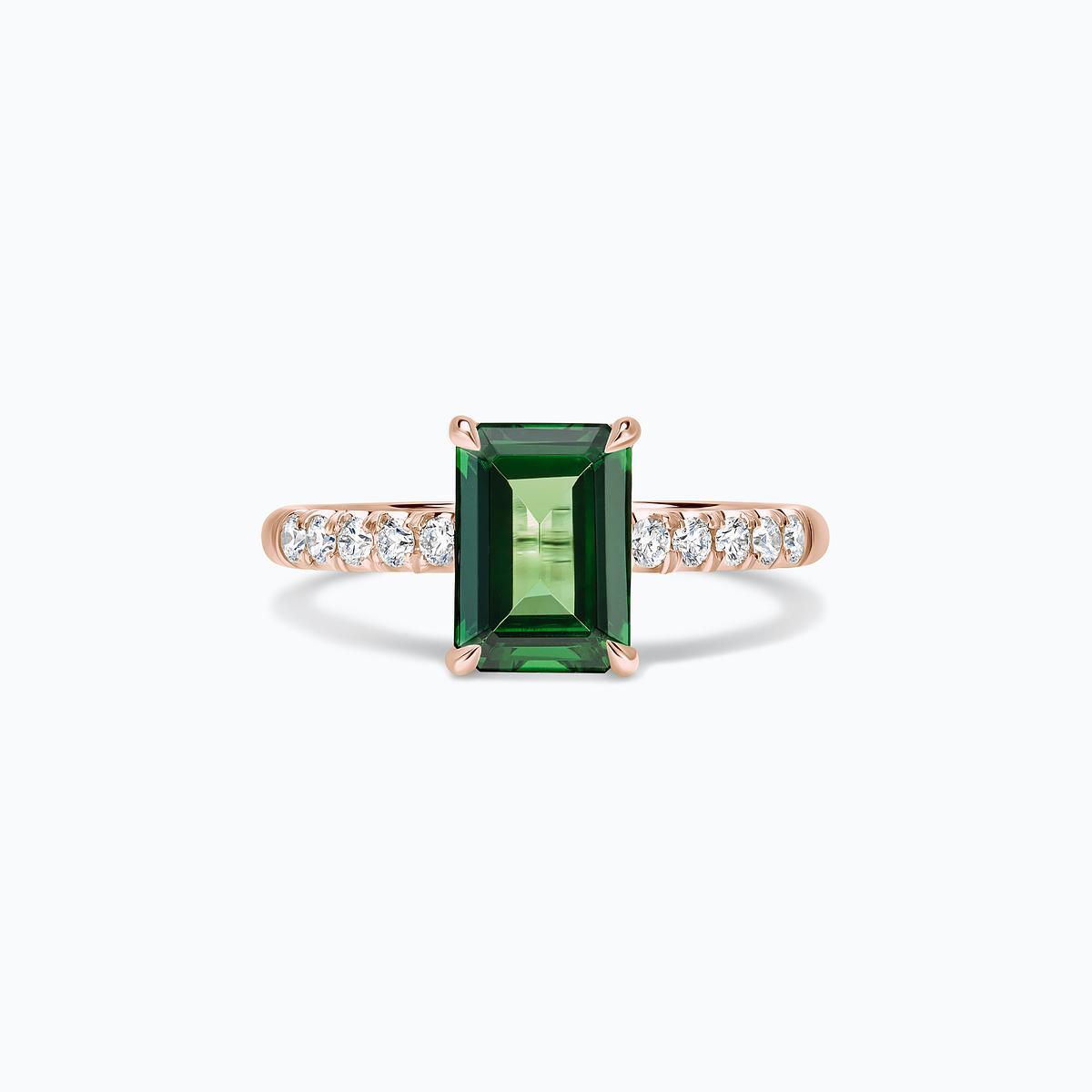 Solitaire Pavé Réglisse Tsavorite