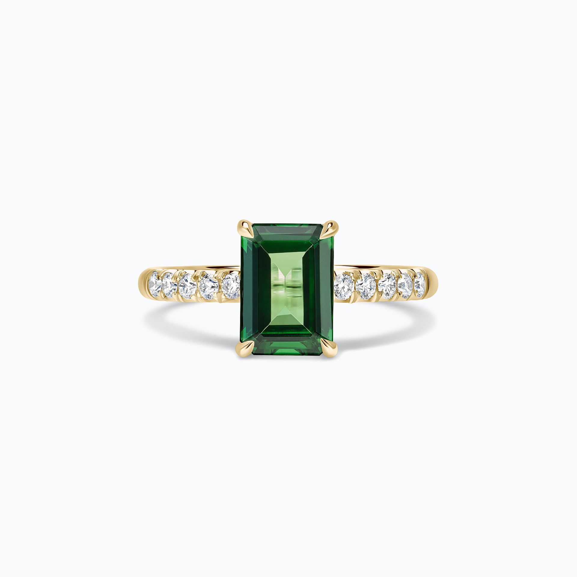Solitaire Pavé Réglisse Tsavorite