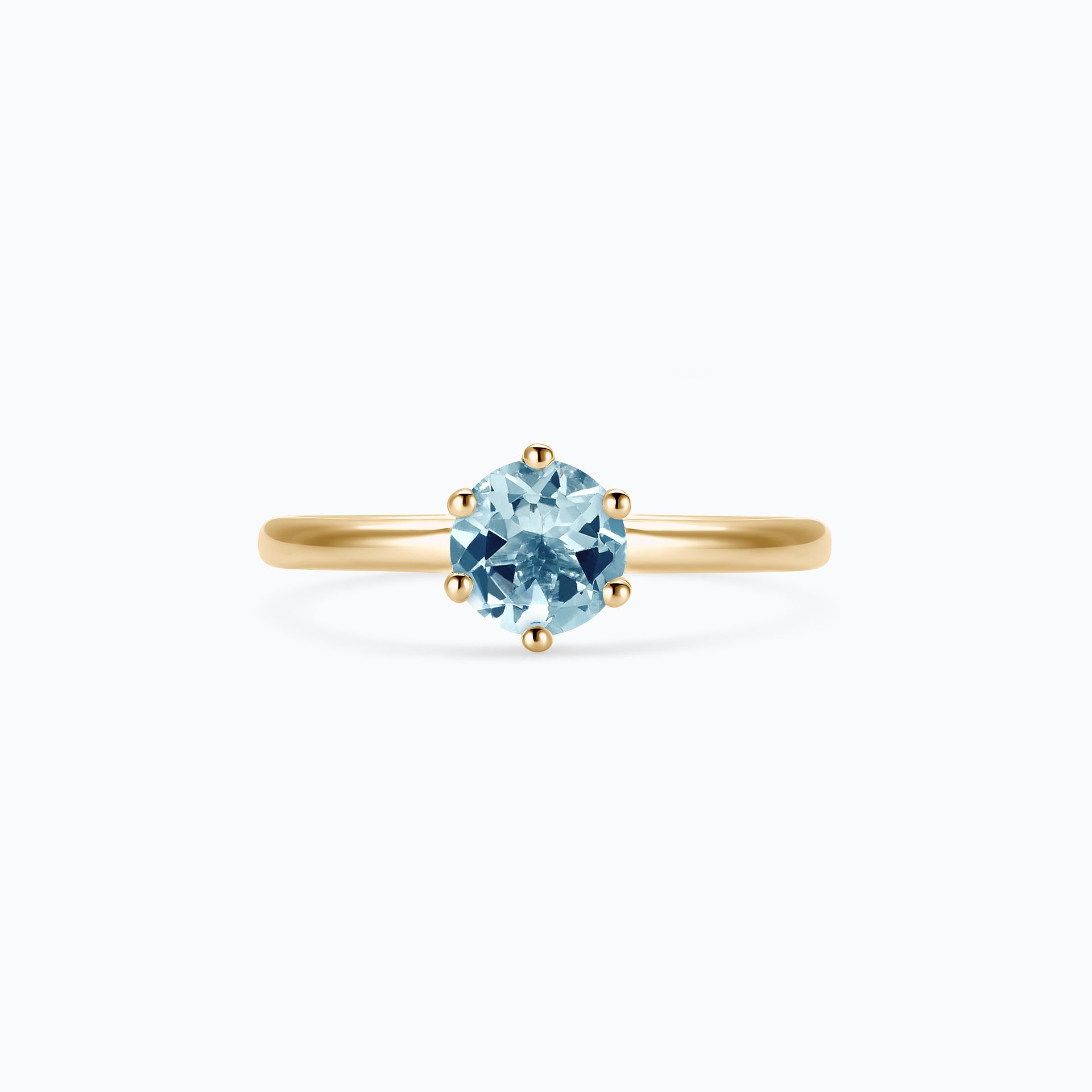 Solitaire Magnolia Aigue-Marine