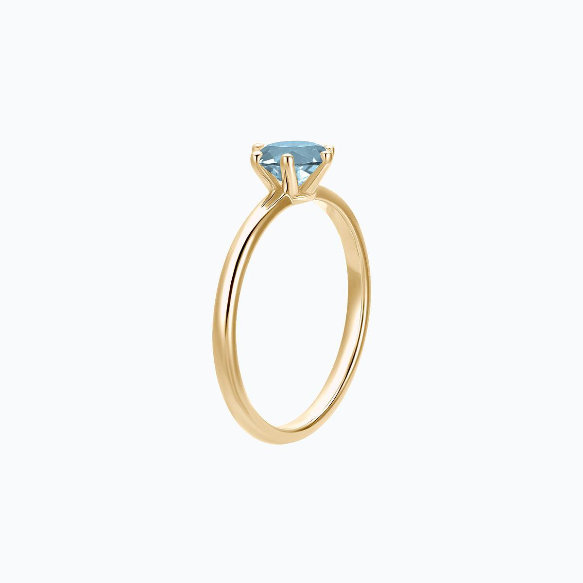 Solitaire Magnolia Aigue-Marine